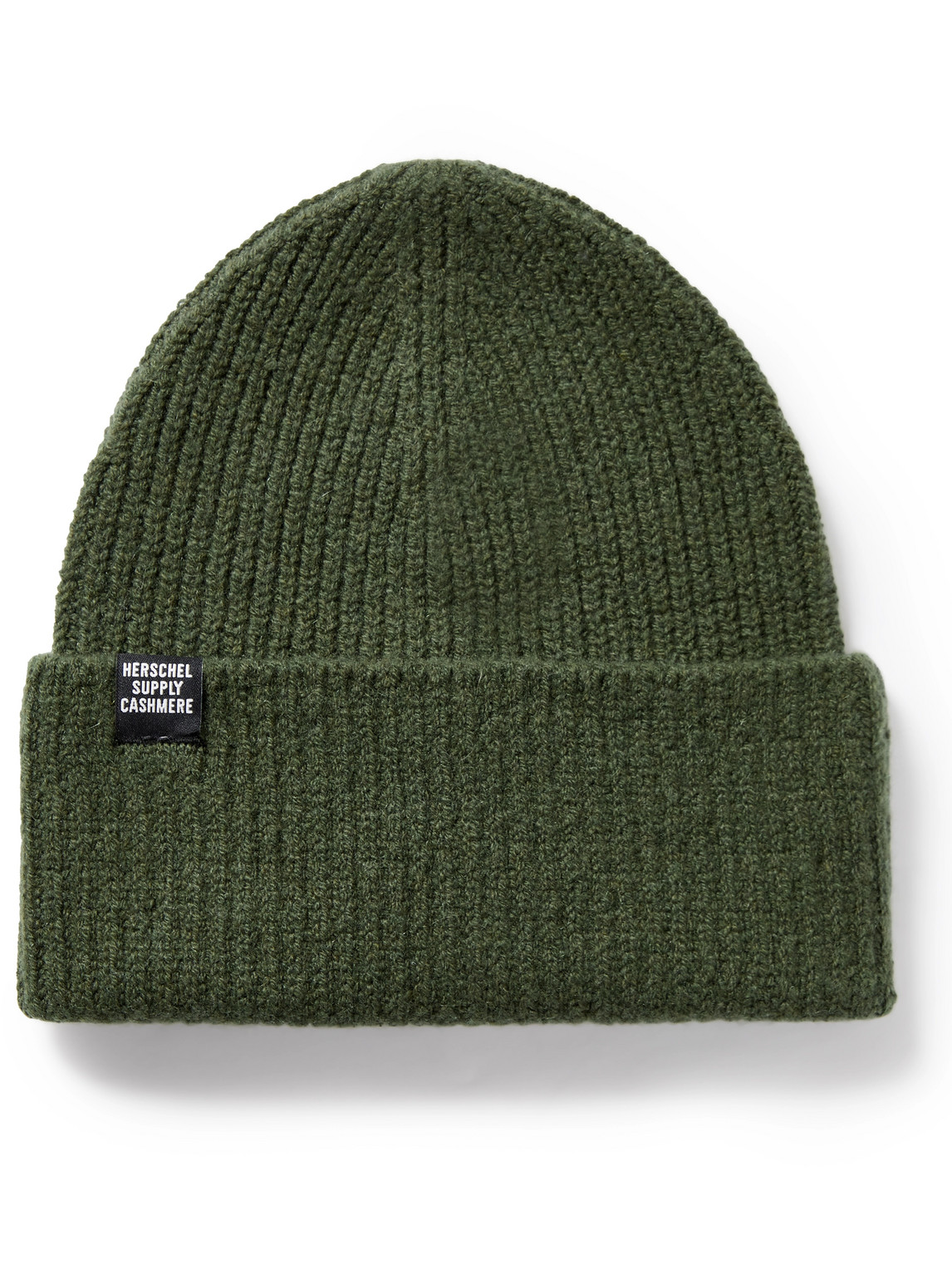 Herschel Supply Co Cardiff Ribbed Wool And Cashmere-blend Beanie In Green