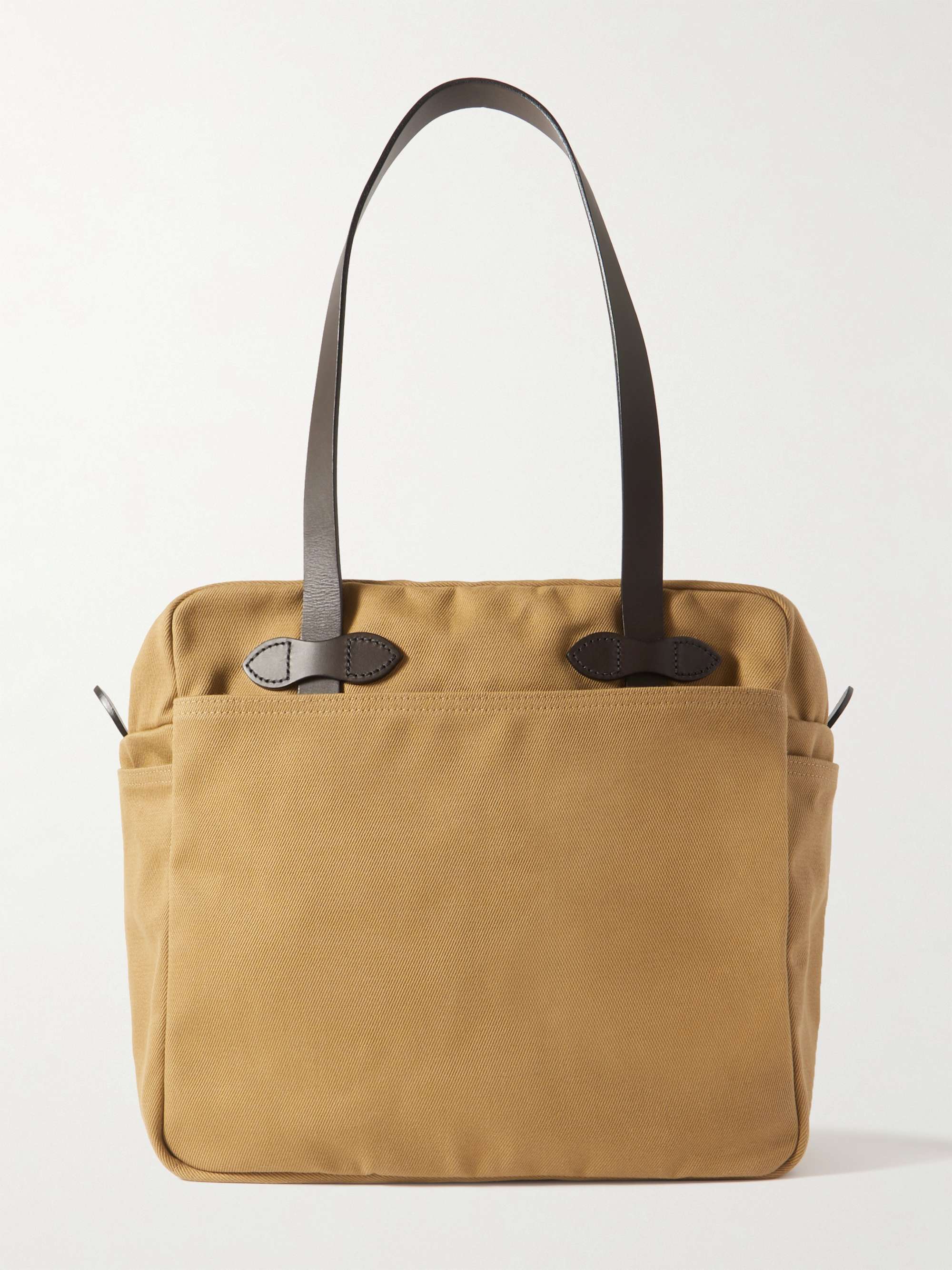 FILSON Leather-Trimmed Cotton-Twill Tote Bag