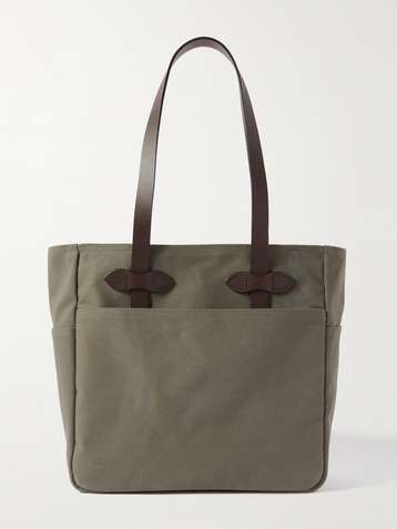 Mens Bags Tote bags Tom Ford Canvas And Leather Tote Bag in Green for Men 