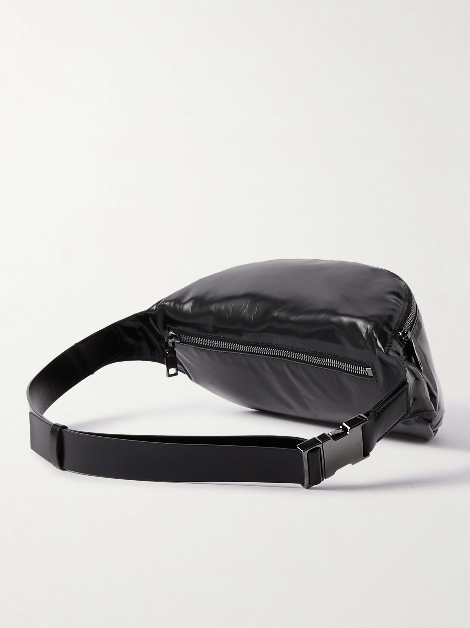 VALENTINO GARAVANI Valentino Garavani Logo-Print Patent-Leather Belt Bag