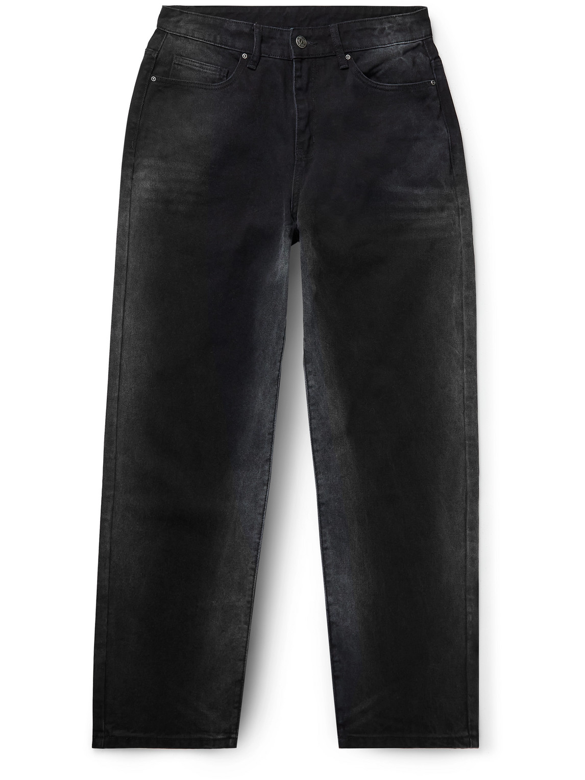 Iggy Straight-leg Distressed Jeans In Black