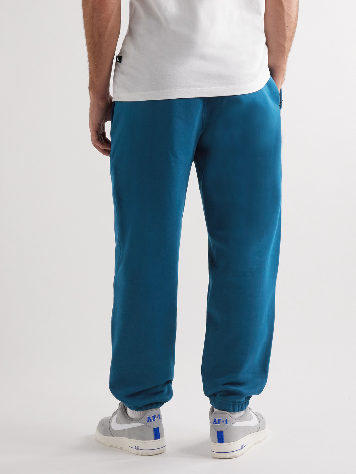 NIKE NRG TAPERED LOGO-EMBROIDERED COTTON-JERSEY SWEATPANT 