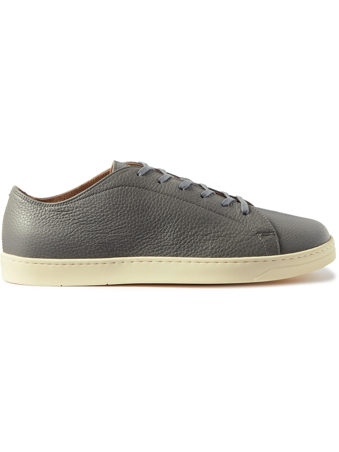 George Cleverley Full-grain Leather Sneakers In Gray