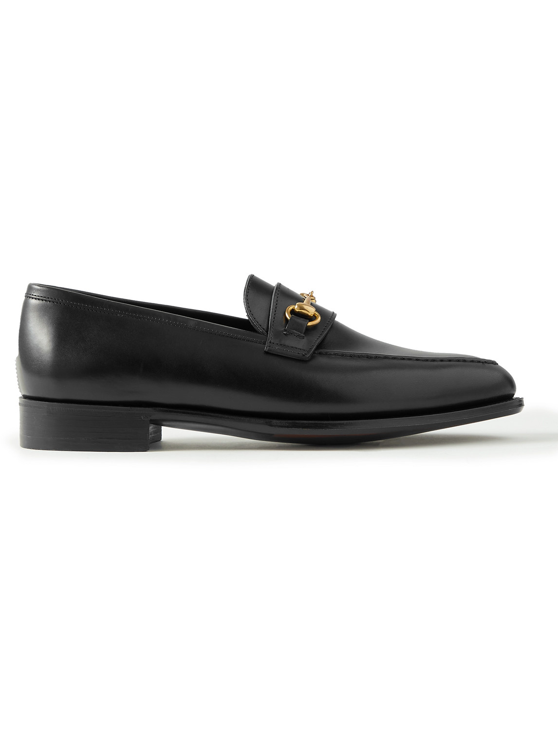 George Cleverley Colony Horsebit Leather Loafers In Black