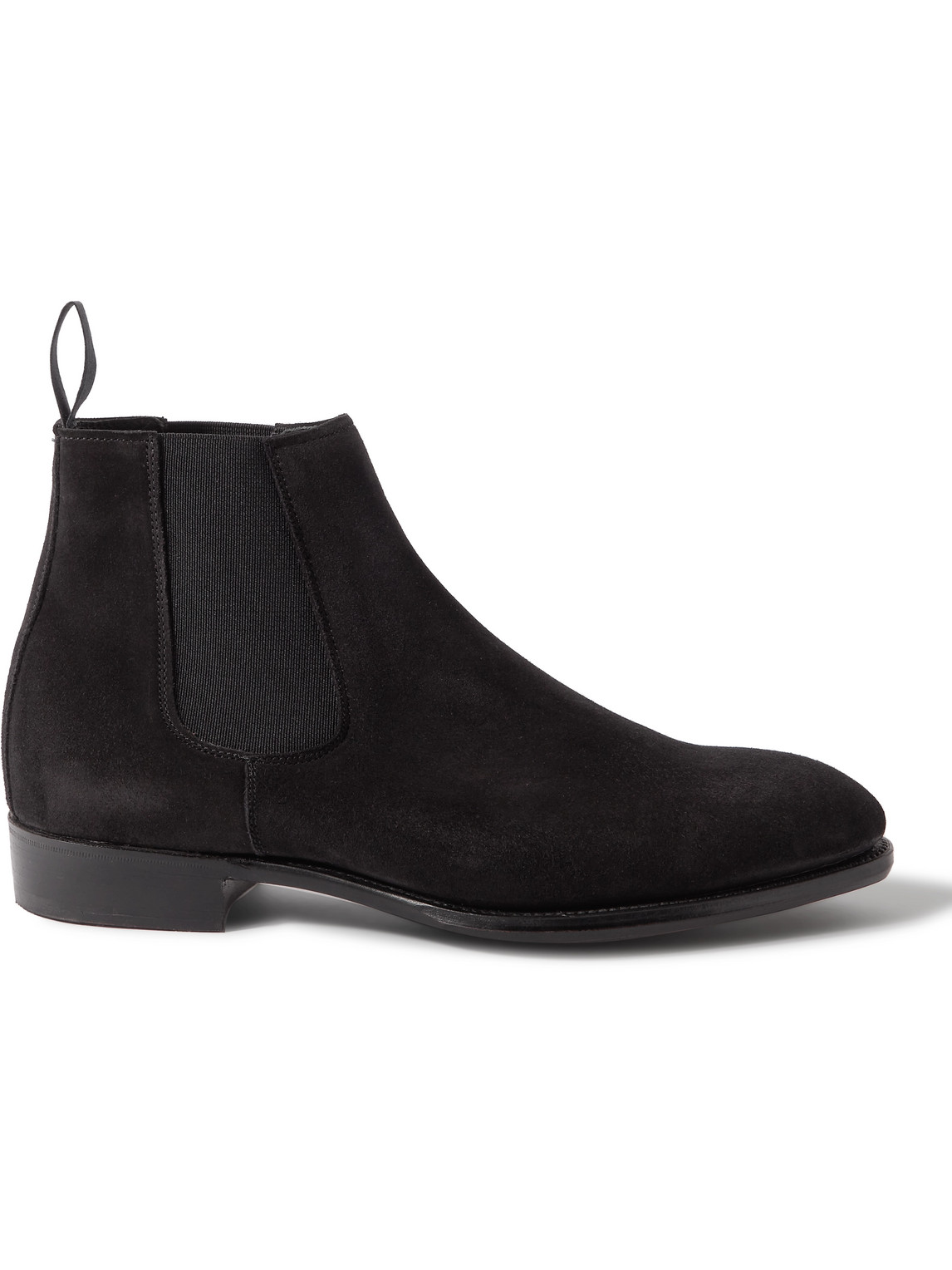 George Cleverley Jason Suede Chelsea Boots In Black