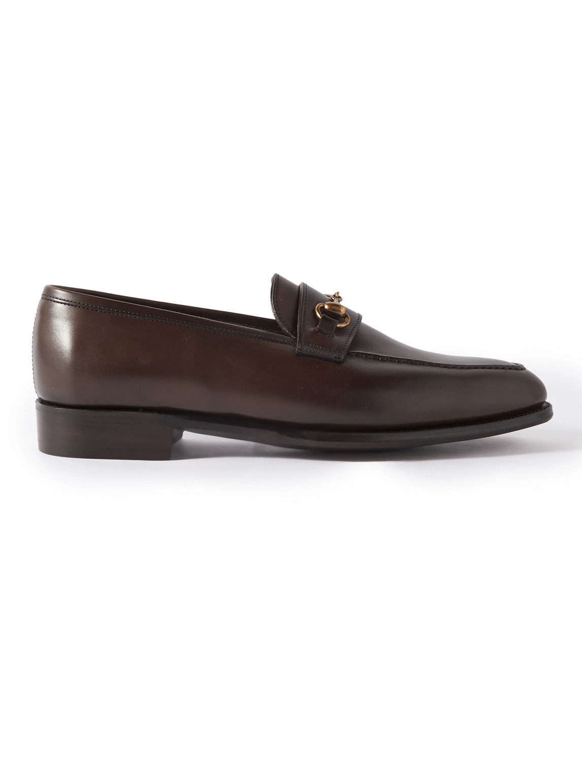 George Cleverley Horsebit Leather Loafers In Brown