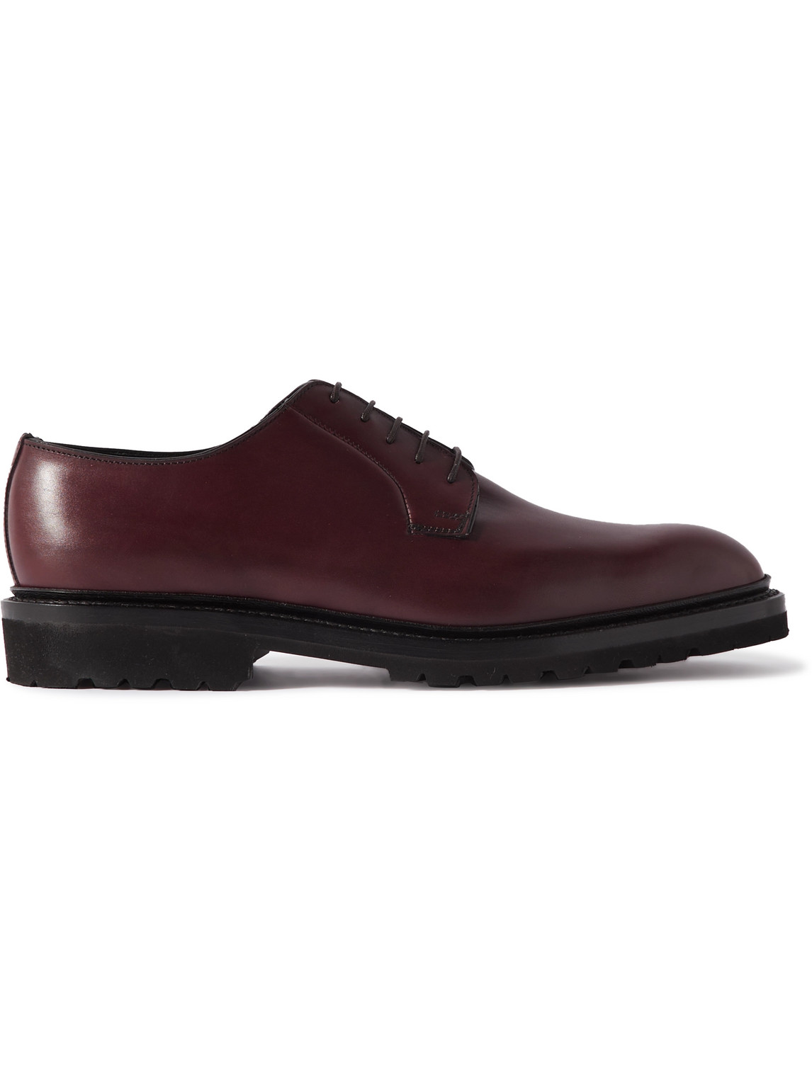 George Cleverley Archie Leather Derby Shoes In Burgundy