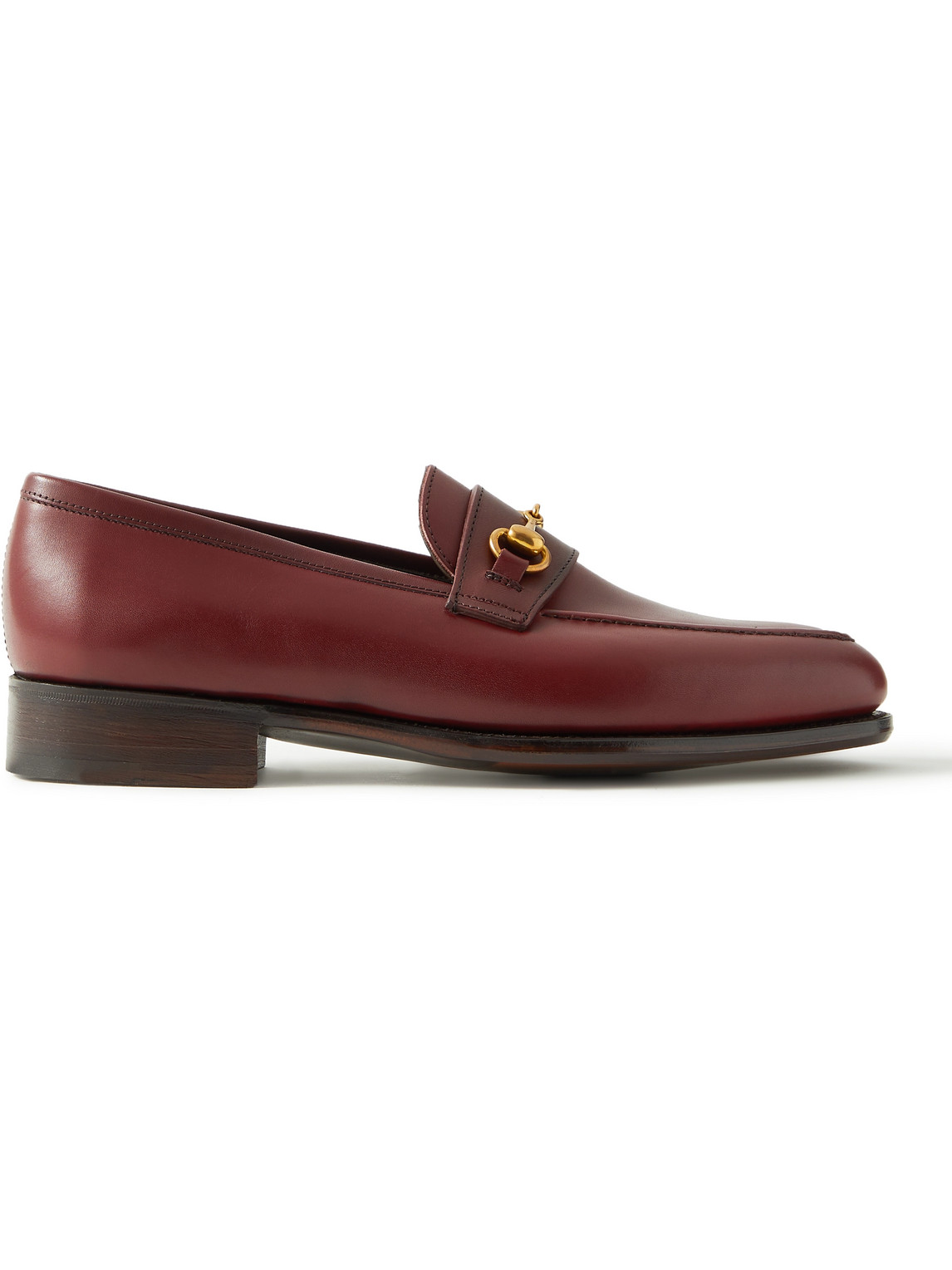George Cleverley Colony Horsebit Leather Loafers In Burgundy