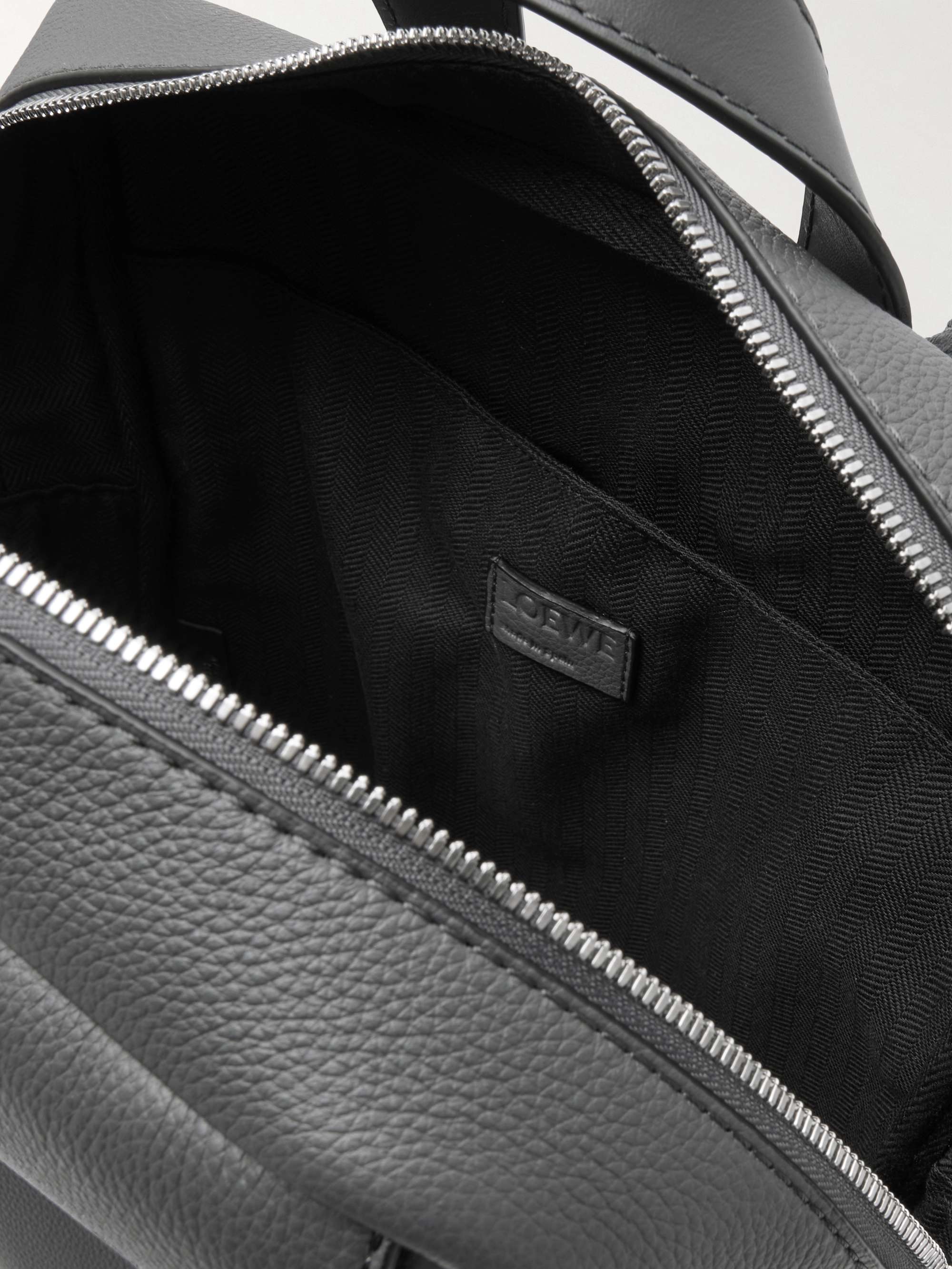 LOEWE Military Full-Grain Leather Backpack