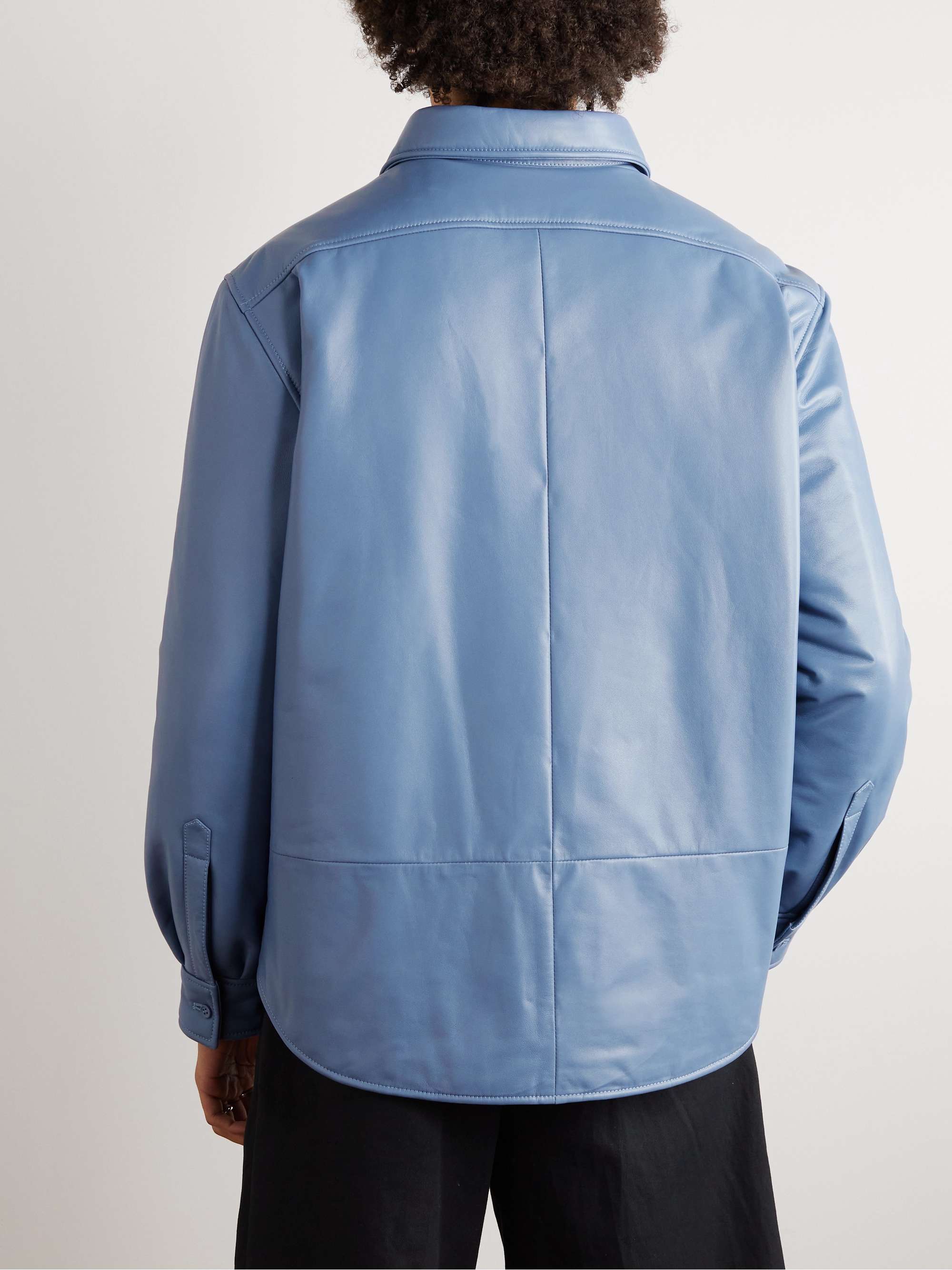 Blue Leather Overshirt | LOEWE | MR PORTER