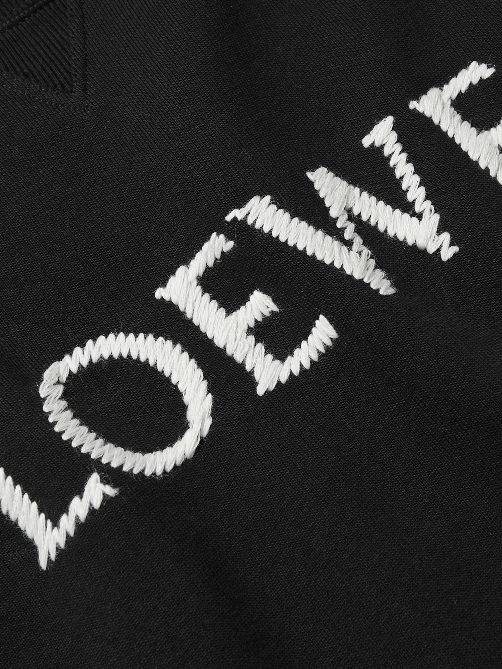 Black Logo-Embroidered Cotton-Jersey Sweatshirt | LOEWE | MR PORTER