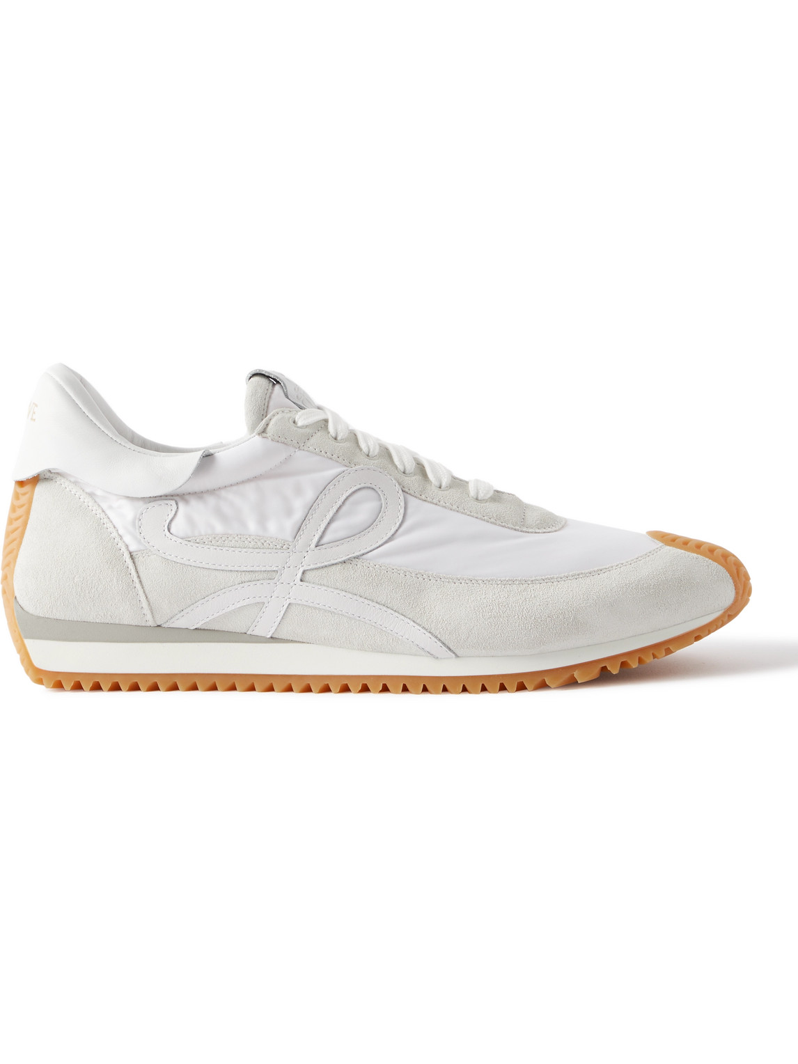 LOEWE FLOW RUNNER LEATHER-TRIMMED SUEDE AND NYLON SNEAKERS