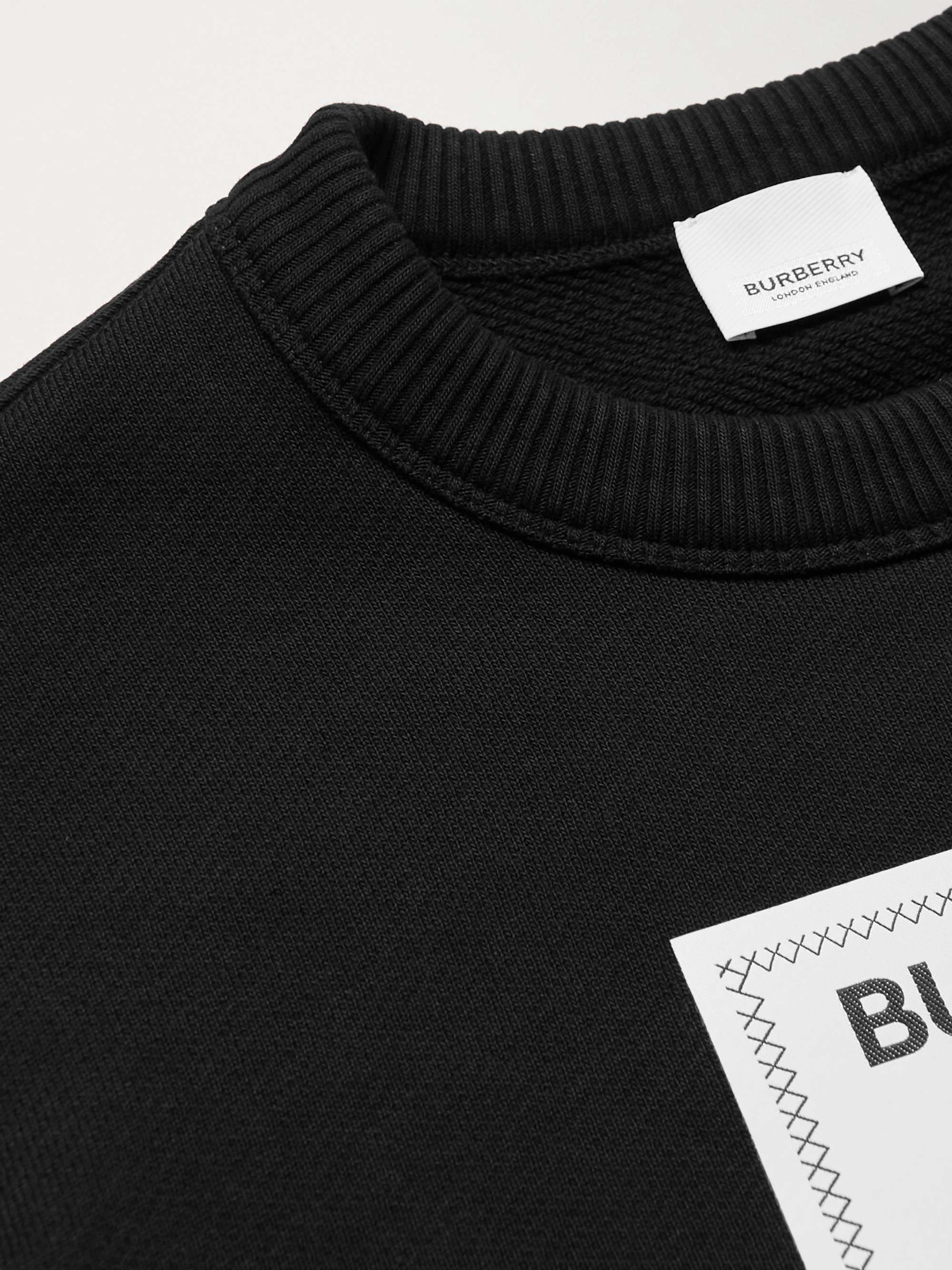 BURBERRY Logo-Appliquéd Cotton-Jersey Sweatshirt