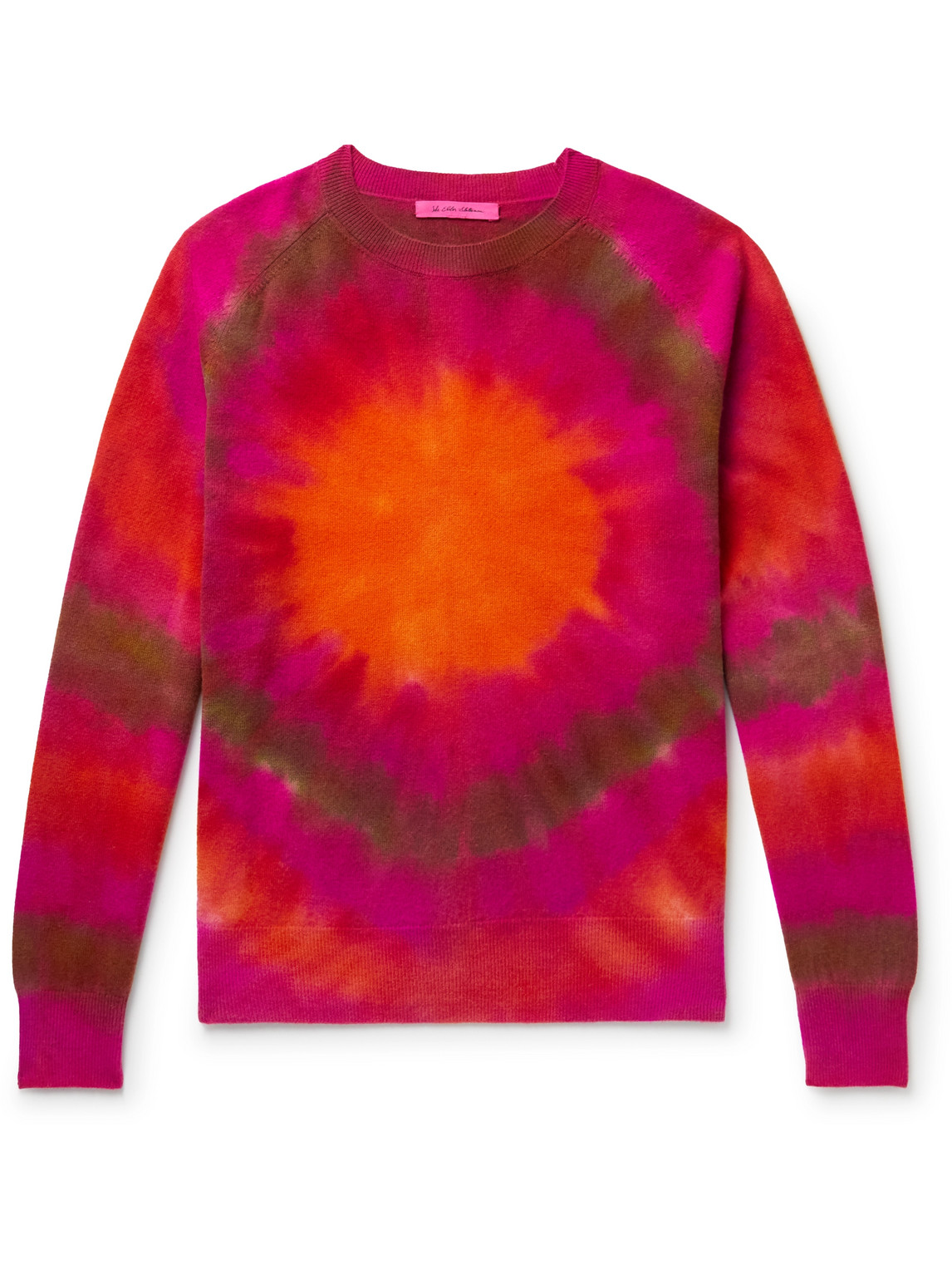 THE ELDER STATESMAN TIE-DYED MERINO WOOL AND CASHMERE-BLEND SWEATER