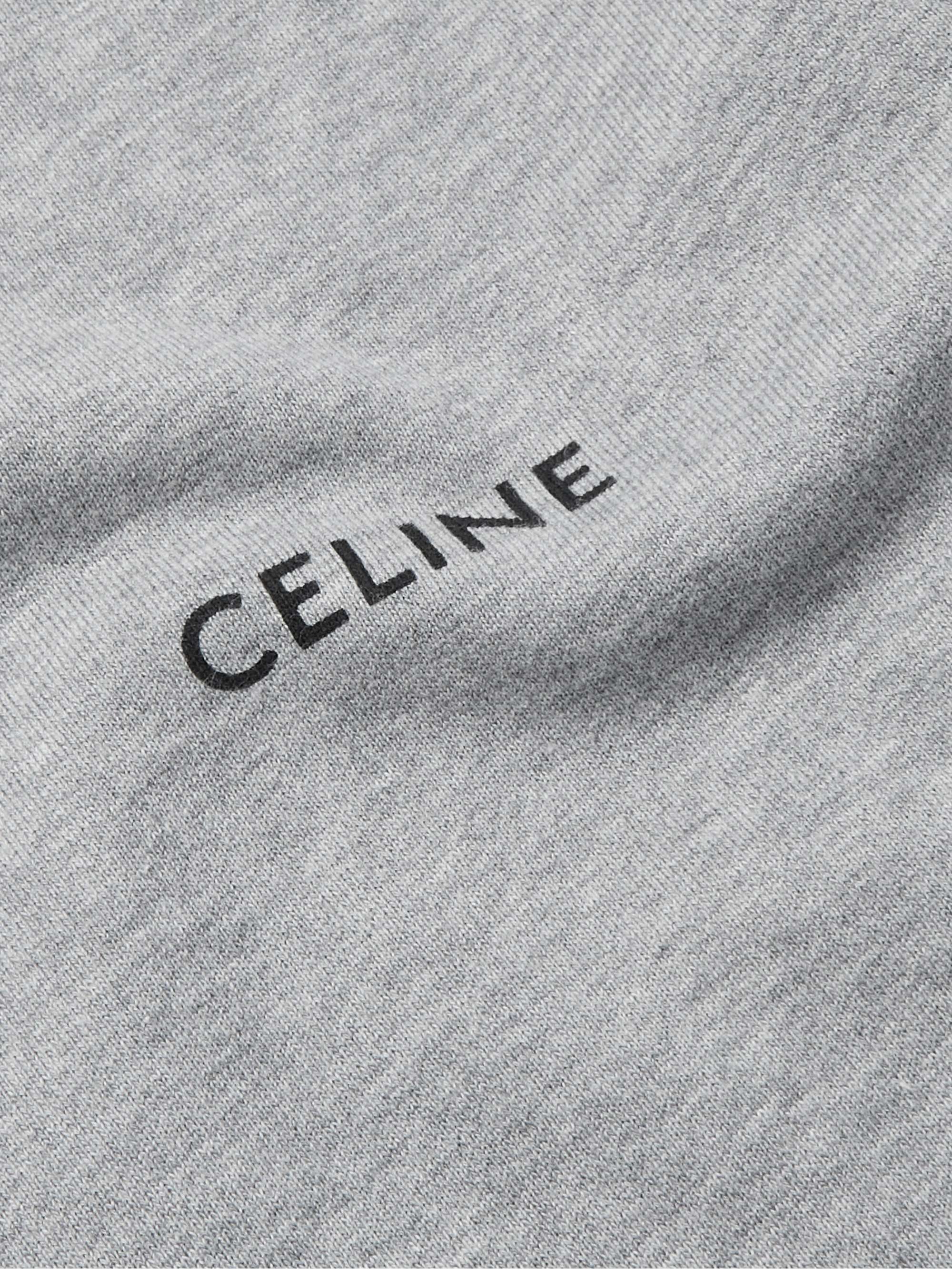 CELINE HOMME Logo-Print Stretch-Cotton Jersey Sweatshirt