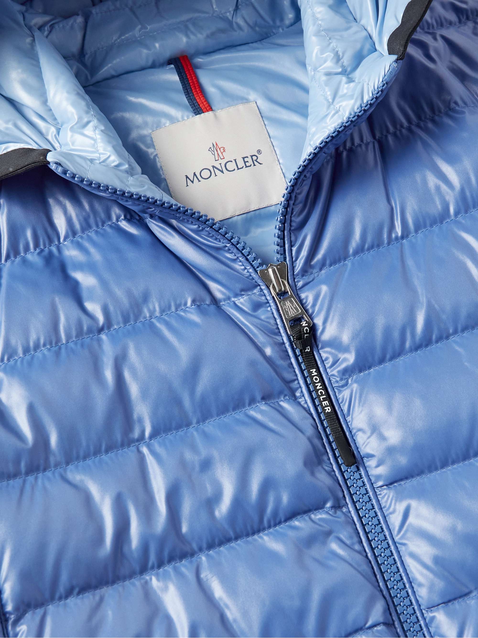 Light blue Galion Quilted Shell Hooded Down Jacket | MONCLER | MR PORTER