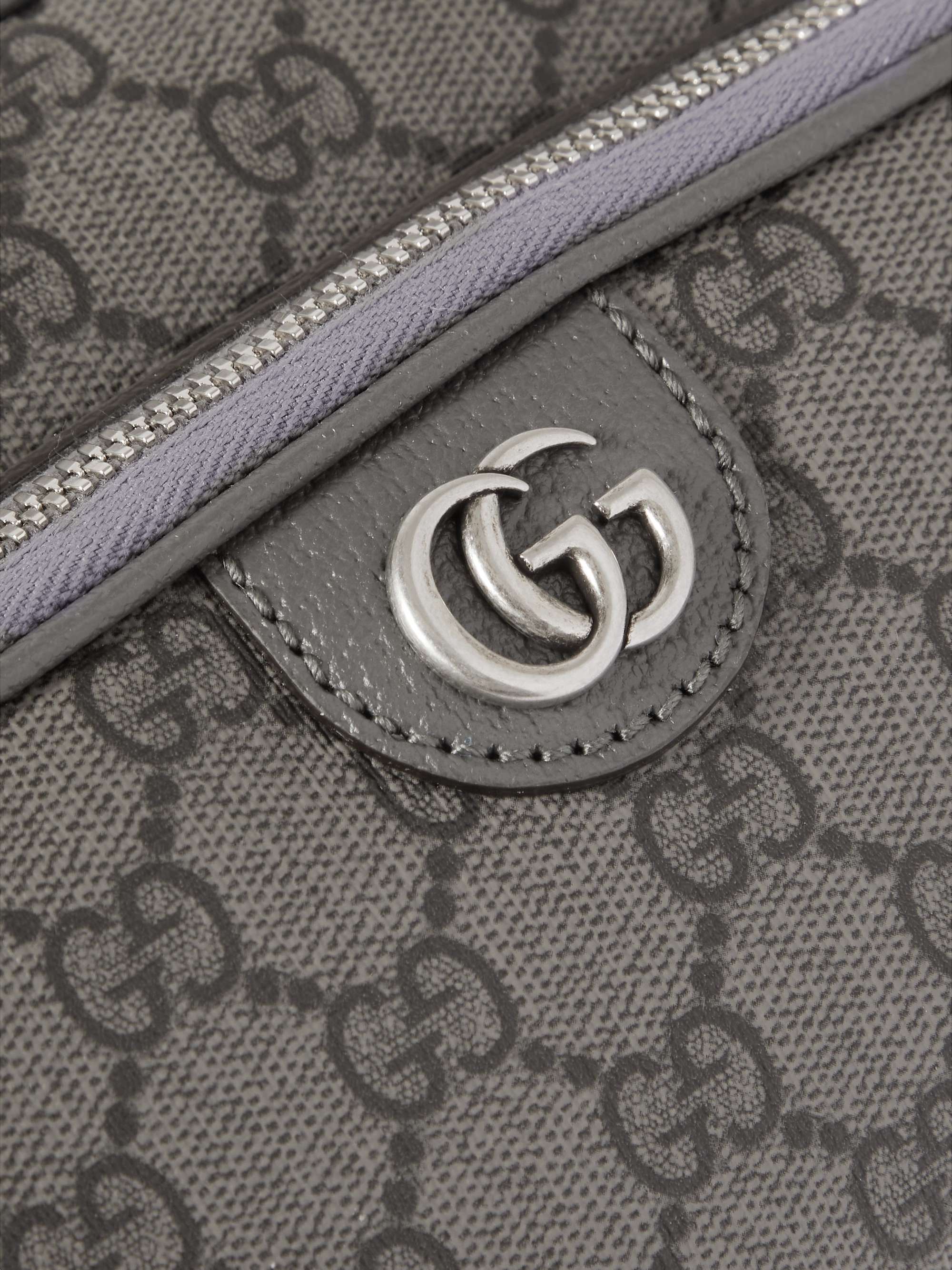 GUCCI Ophidia Leather-Trimmed Monogrammed Coated-Canvas Messenger Bag