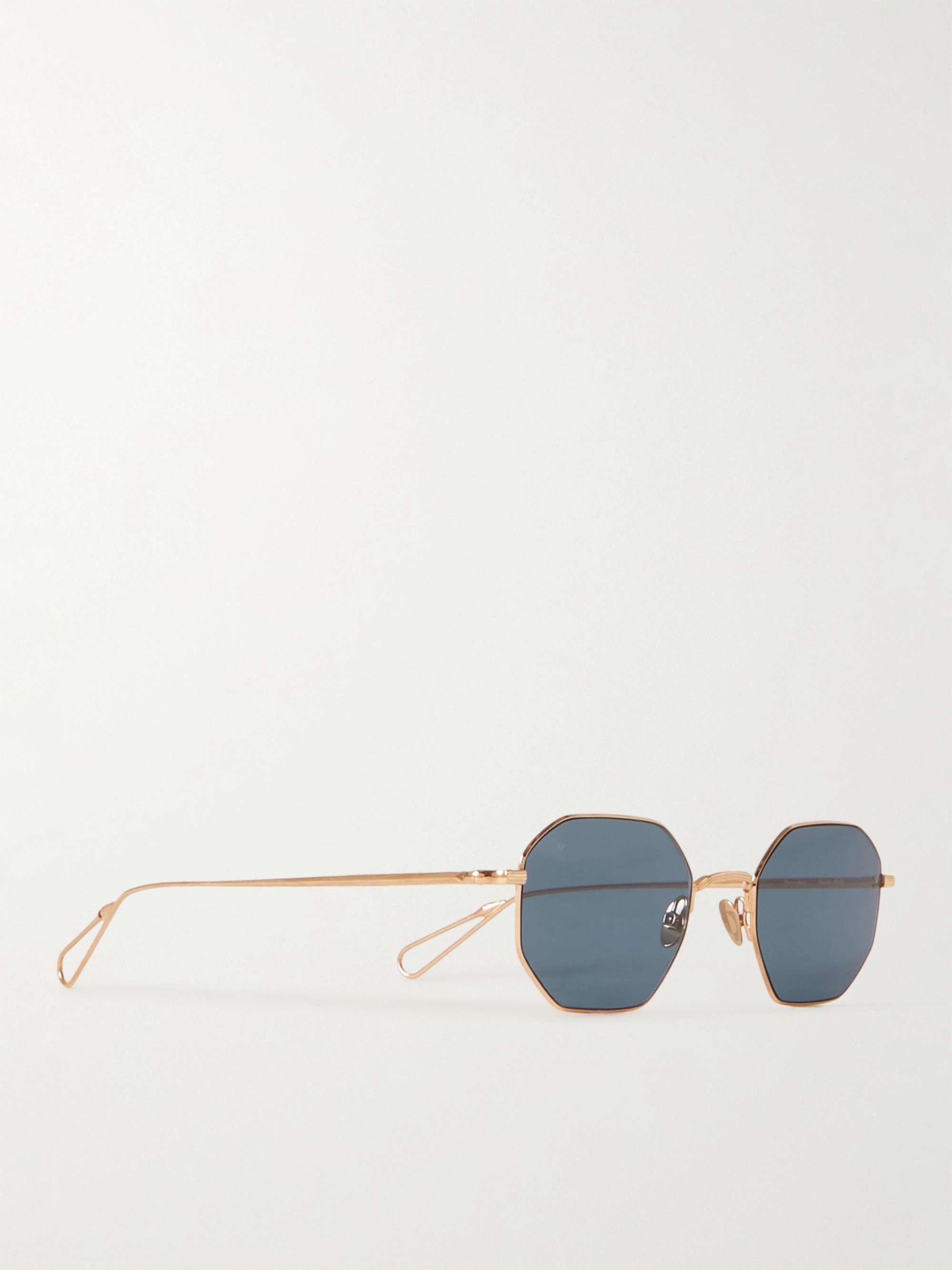AHLEM Trocadero Hexagonal-Frame Gold-Tone Sunglasses