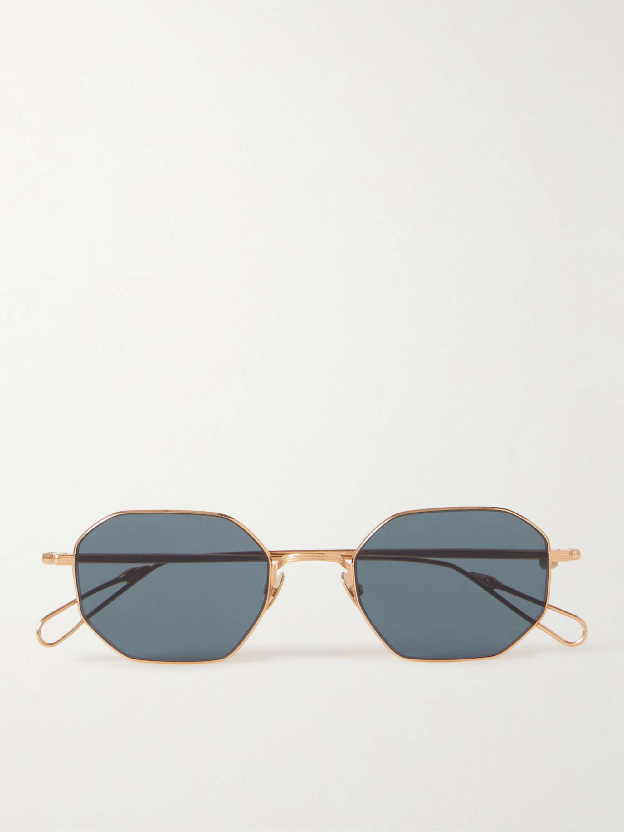AHLEM Trocadero Hexagonal-Frame Gold-Tone Sunglasses