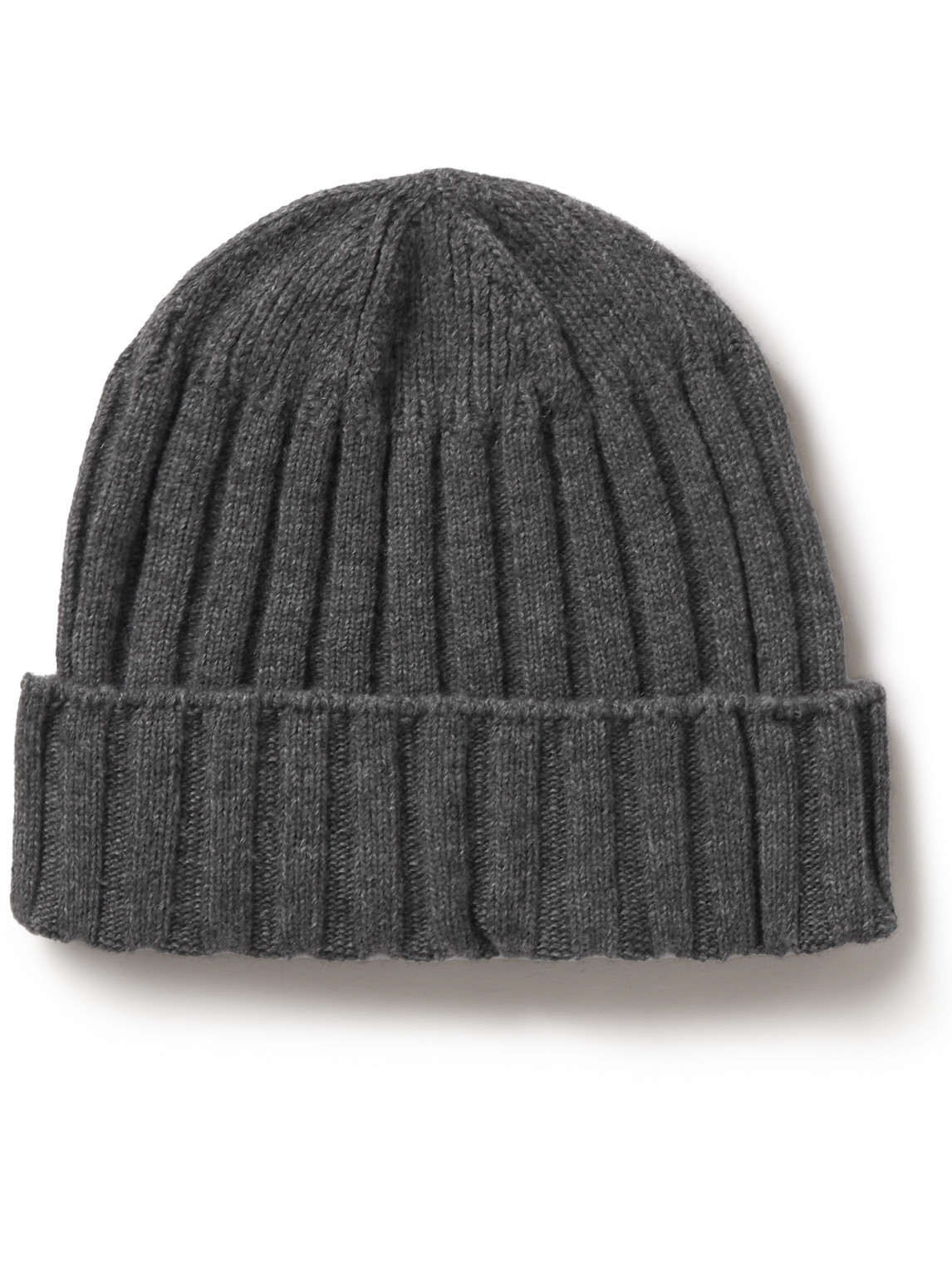 Anonymous Ism Ribbed Cashmere-blend Beanie In Gray