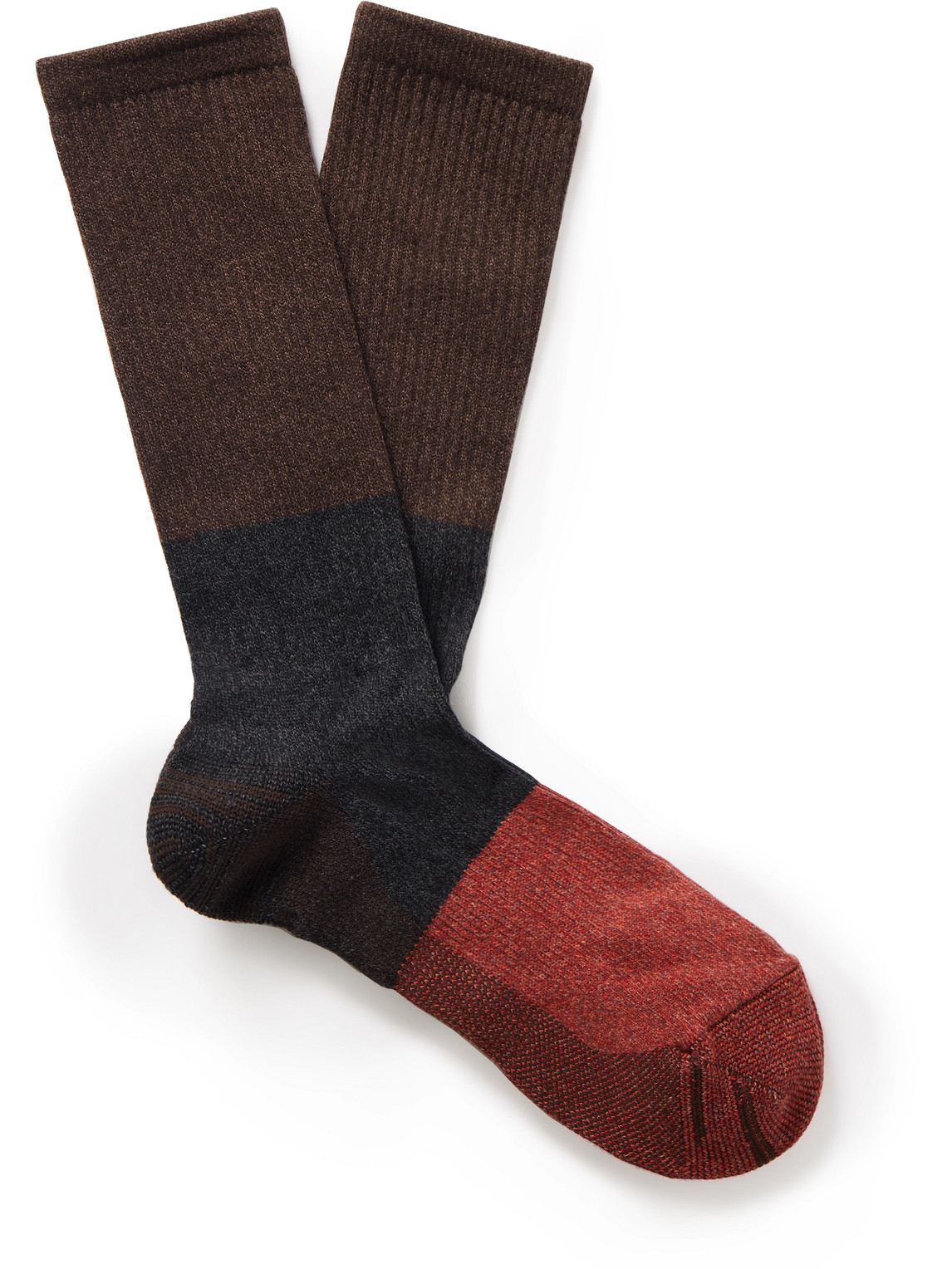 Anonymous Ism Colour-block Knitted Socks In Multi