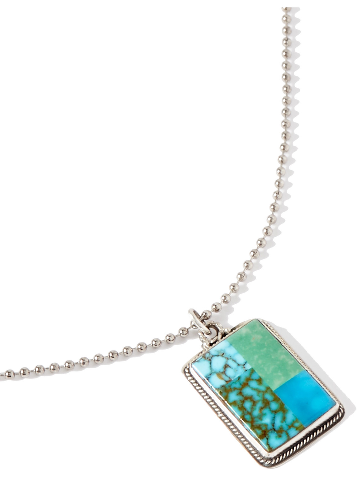 Peyote Bird Aldrich Four Brothers Sterling Silver And Turquoise Necklace In Blue