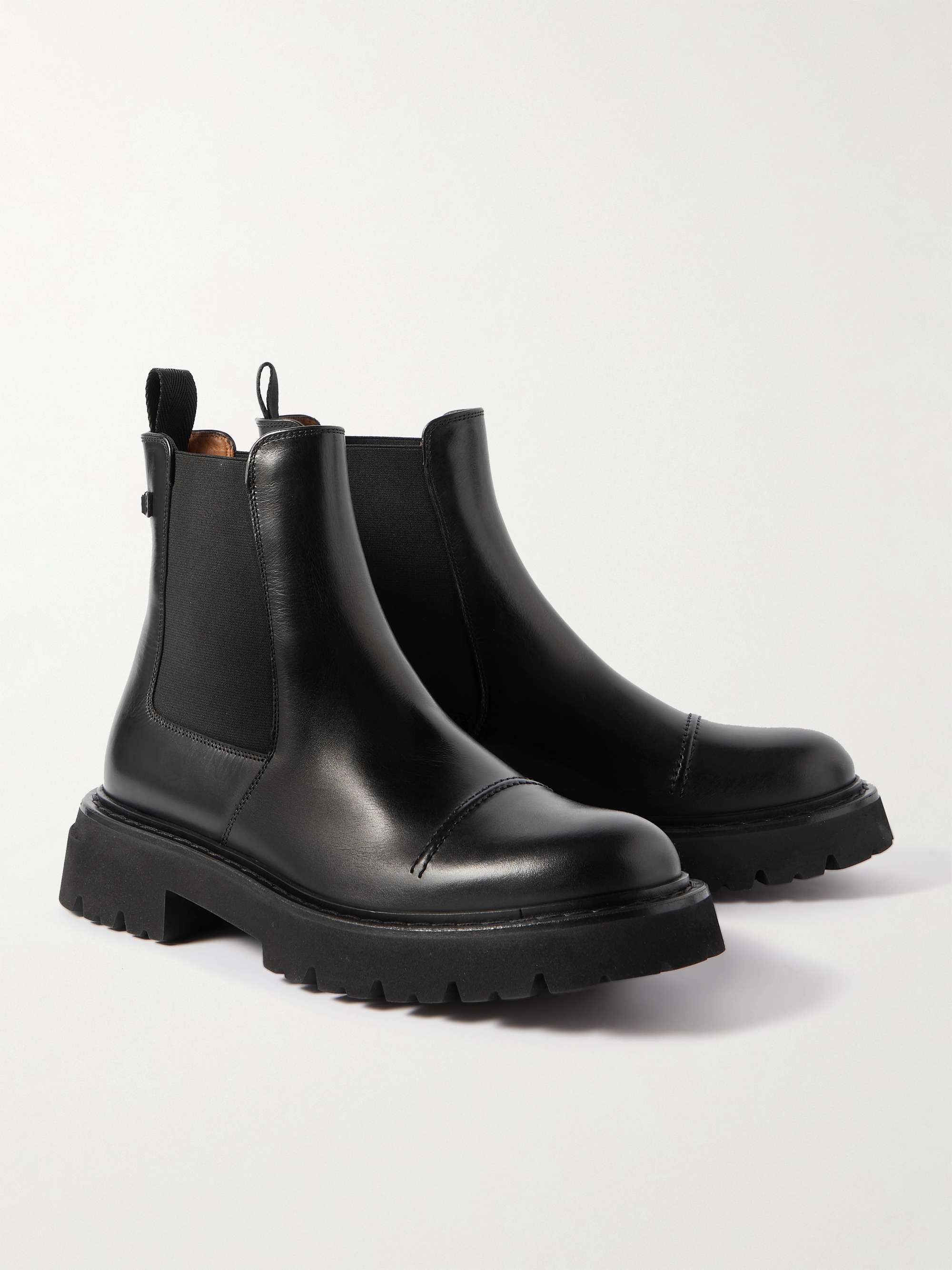 Black George 2 Embellished Leather Chelsea Boots | SALVATORE FERRAGAMO ...