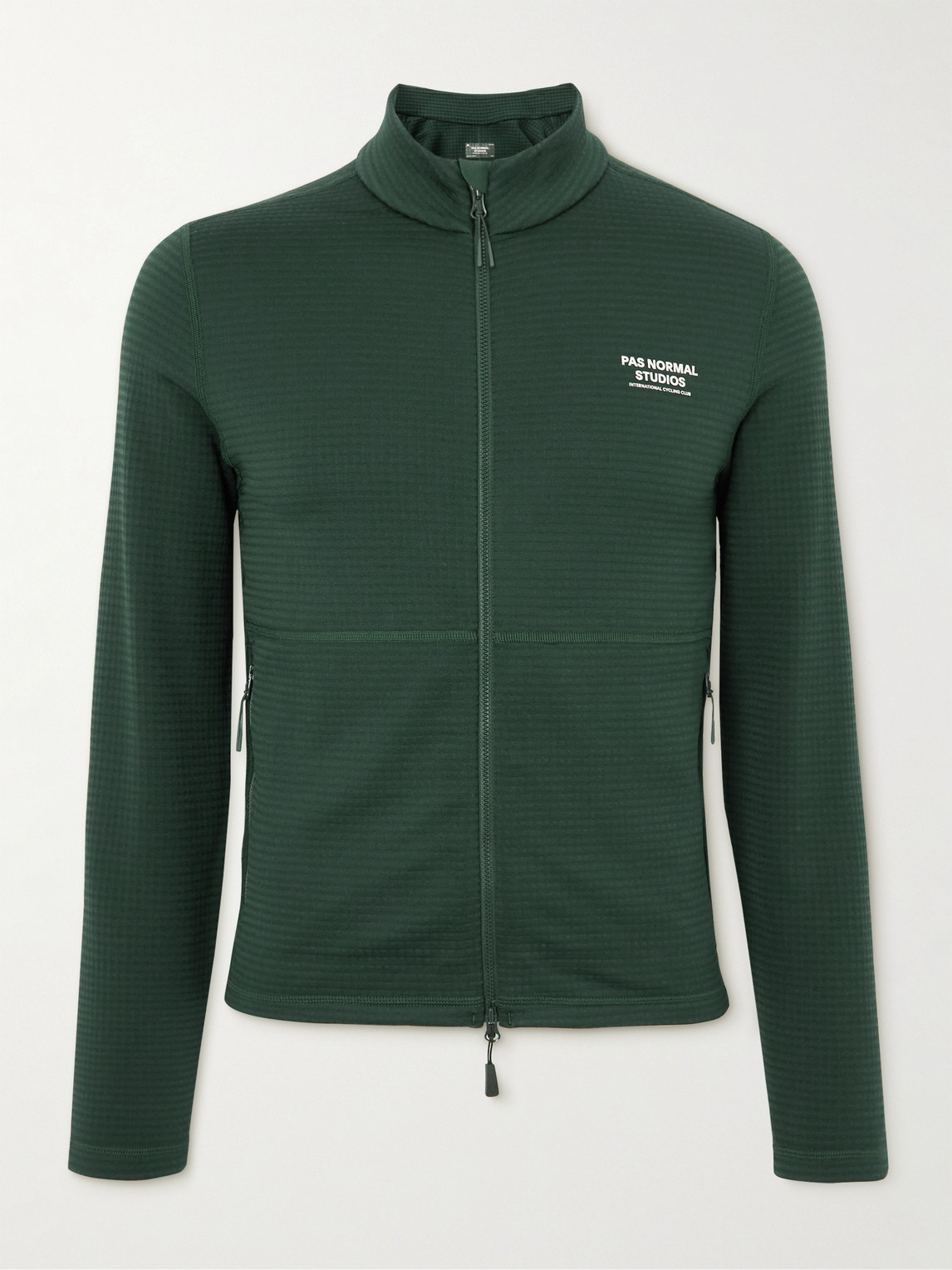 Pas Normal Studios Escapism Logo-print Stretch-jersey Cycling Jacket In Green