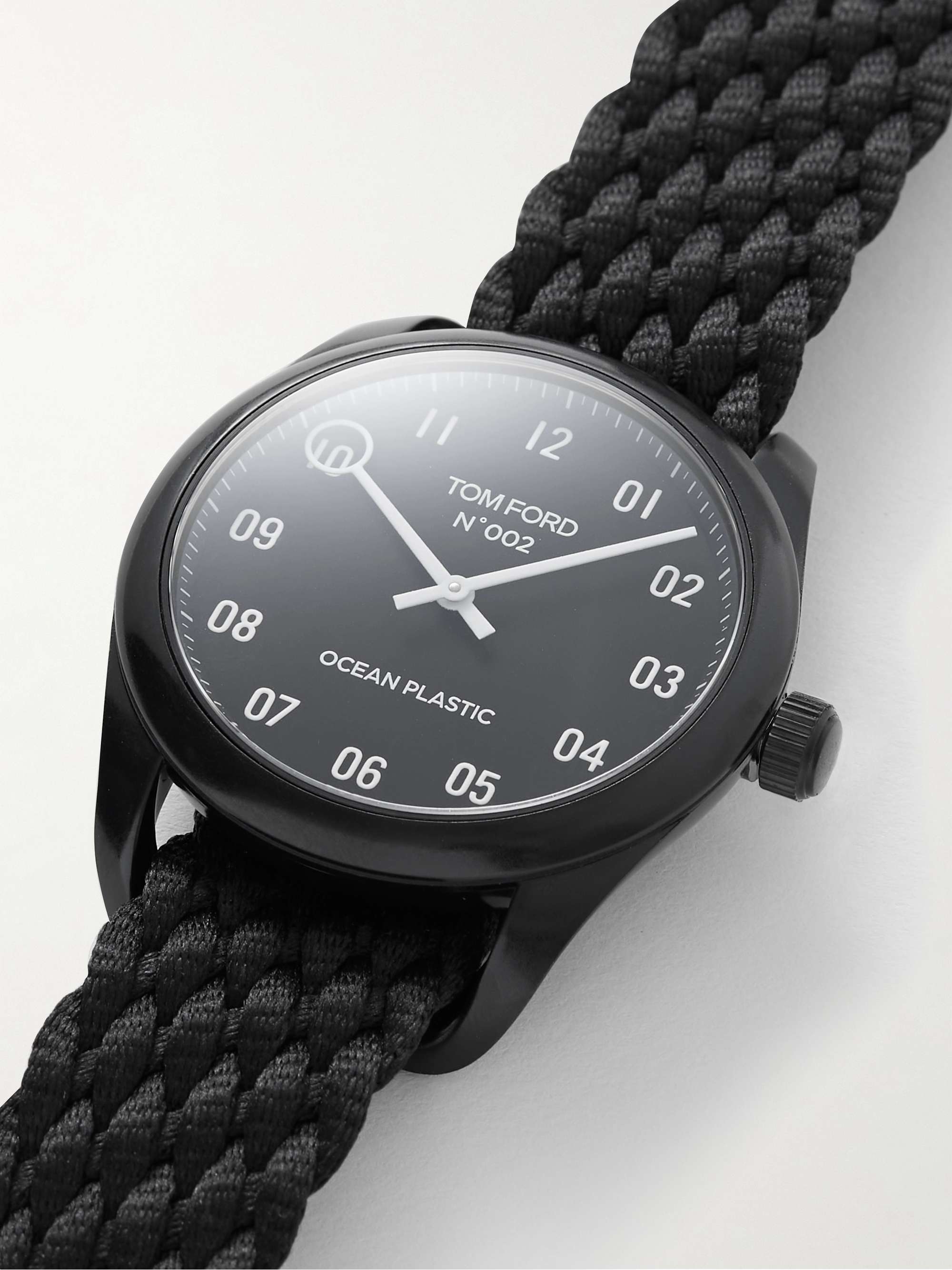 Black 002 40mm Ocean Plastic and Recycled-Canvas Watch | TOM FORD ...