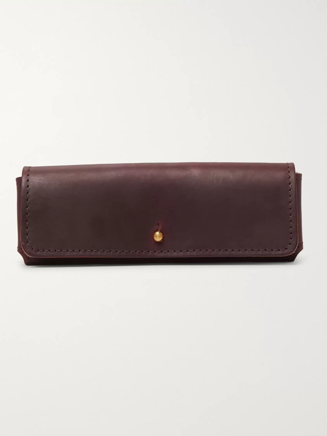 Cubitts Leather Glasses Case In Burgundy