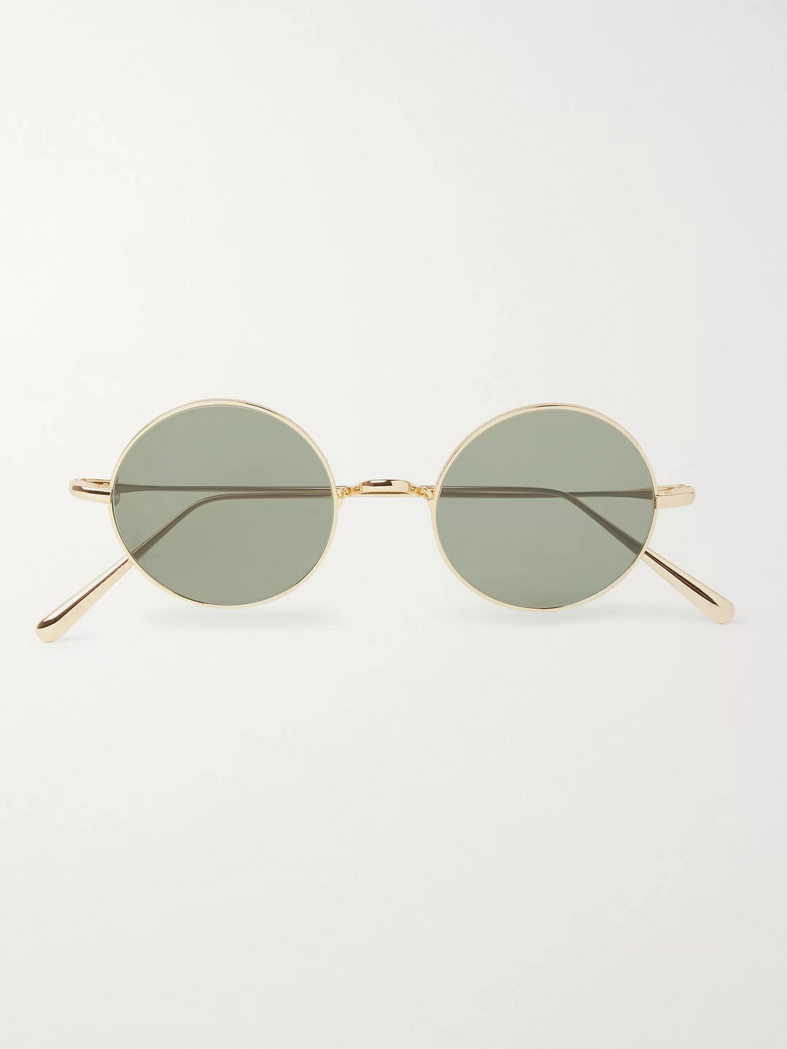 Cubitts GUILFORD ROUND-FRAME GOLD-TONE METAL SUNGLASSES