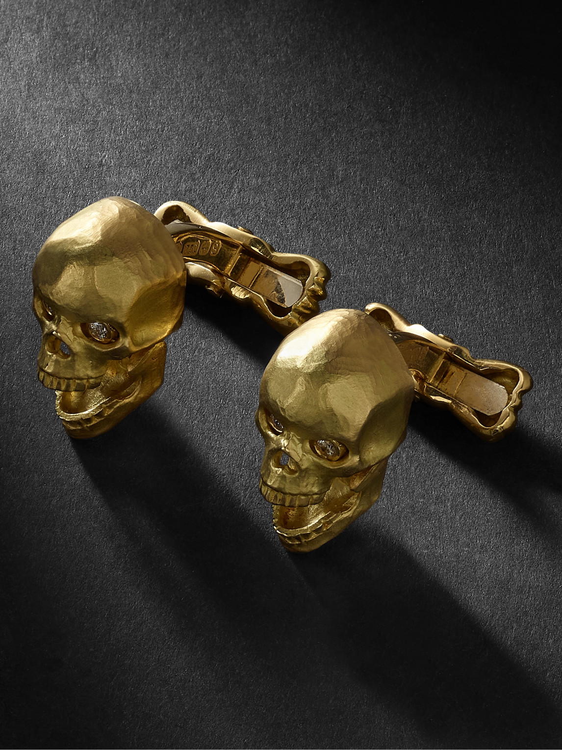 Deakin & Francis Skull 18-karat Gold And Diamond Cufflinks