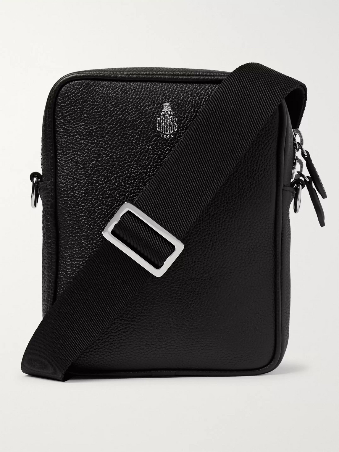 Mark Cross Scott Full-grain Leather Messenger Bag In Black