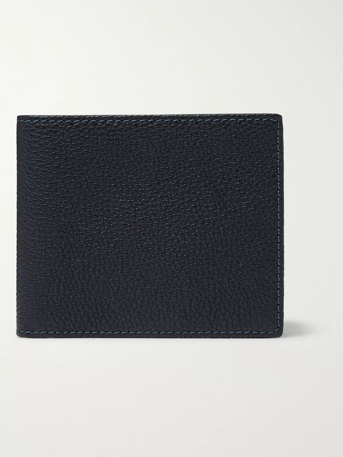 Anderson's Full-grain Leather Billfold Wallet In Blue