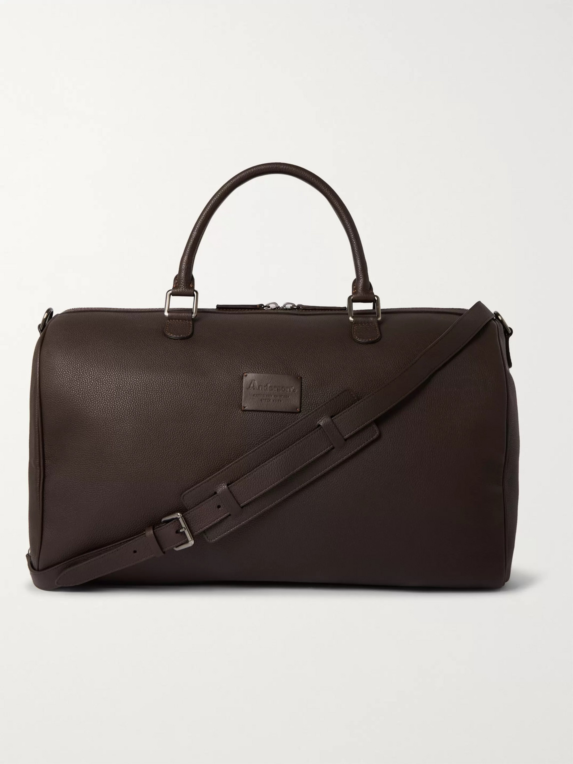 Anderson's Full-grain Leather Holdall In Brown
