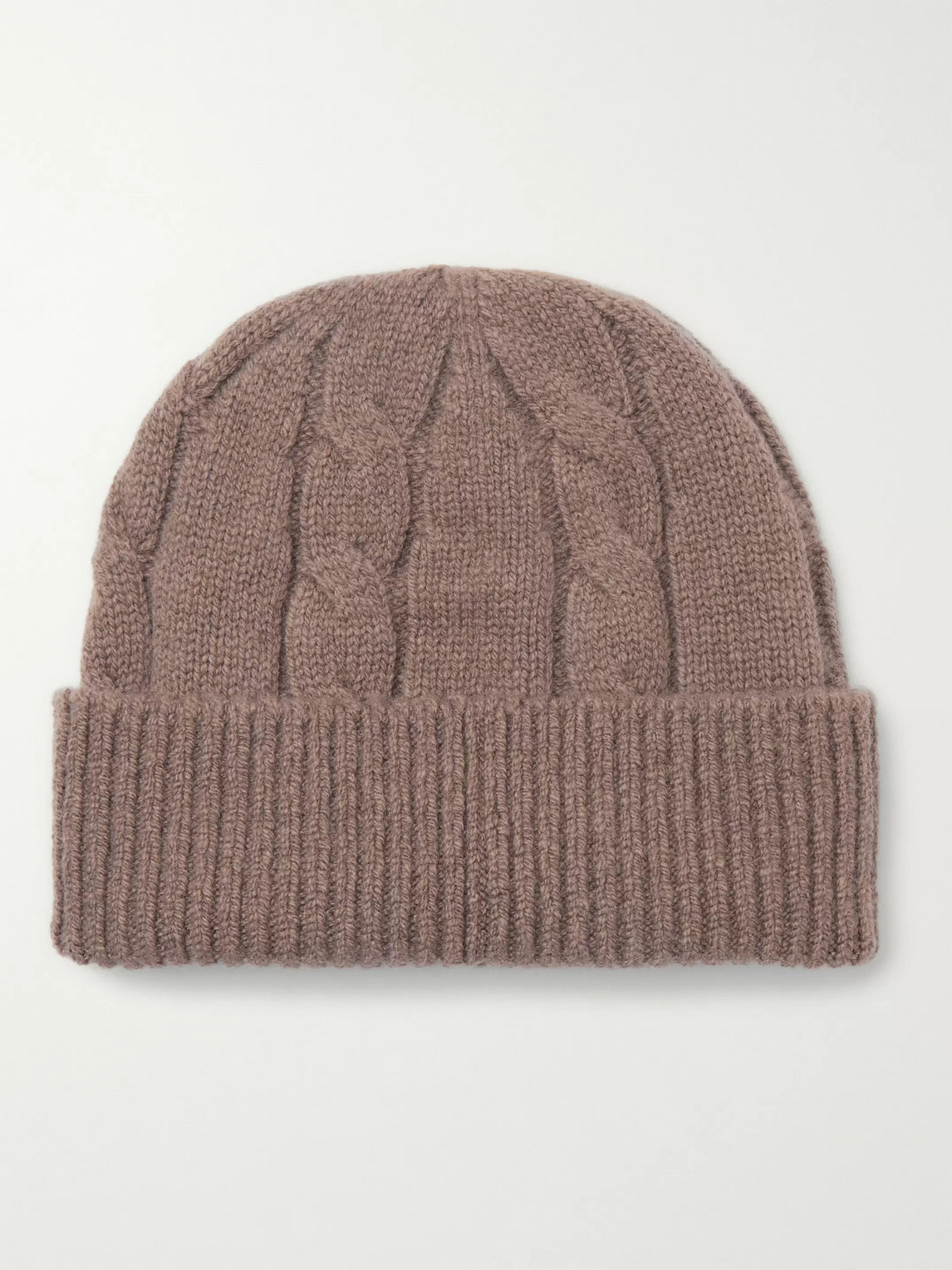 Anderson & Sheppard Cable-knit Wool Beanie In Neutrals