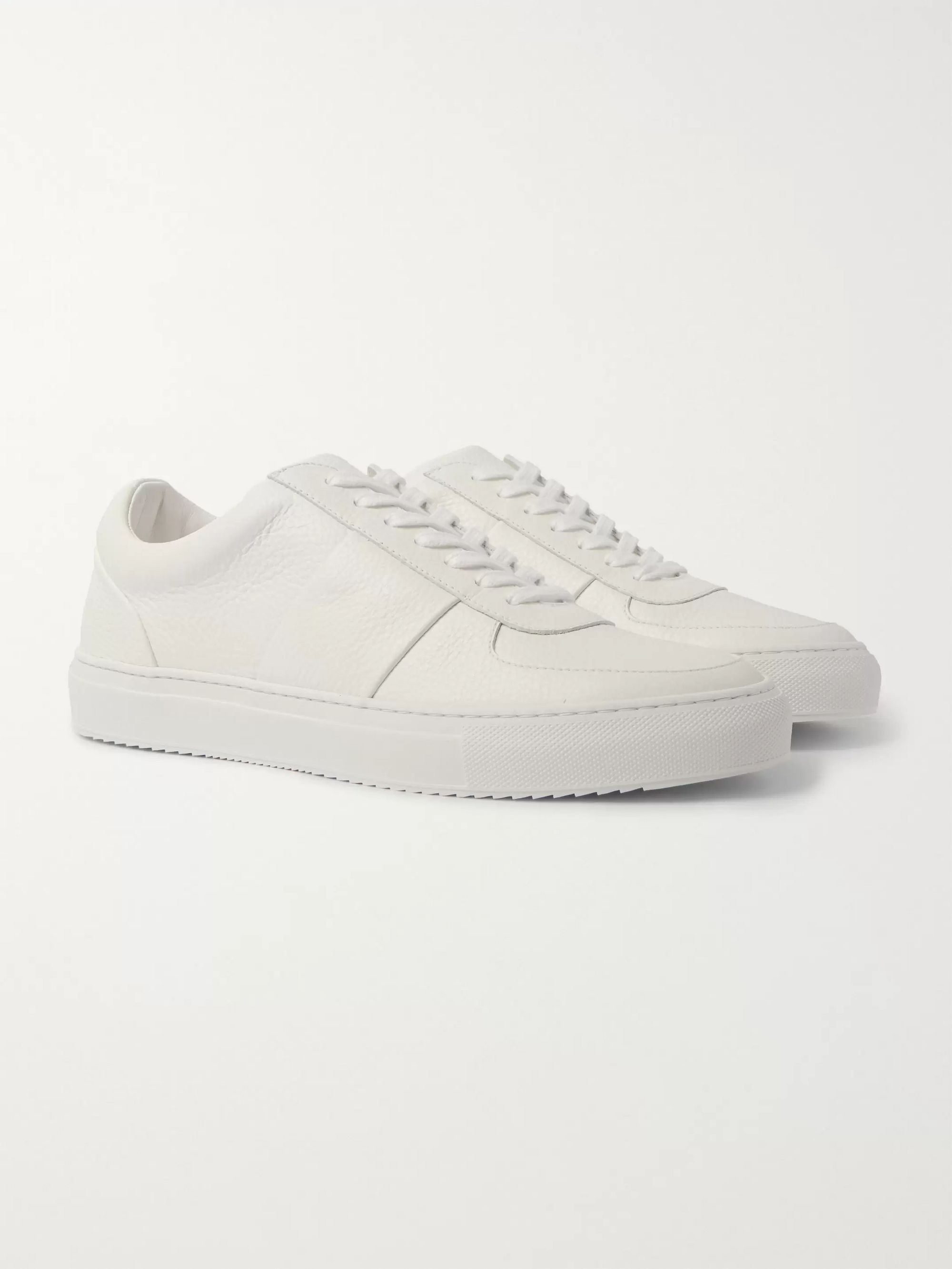 White Larry Full-Grain Leather Sneakers 