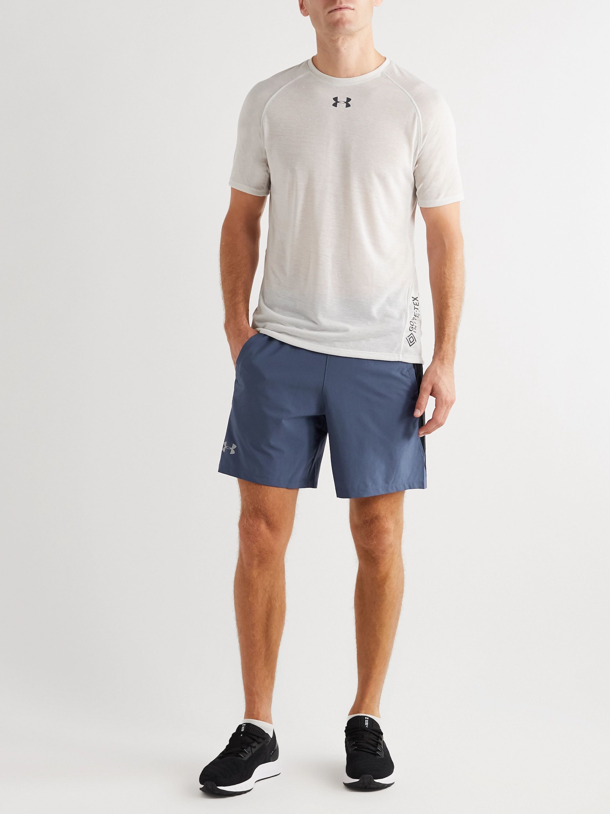 Blue UA Launch SW Slim-Fit Shell Shorts 