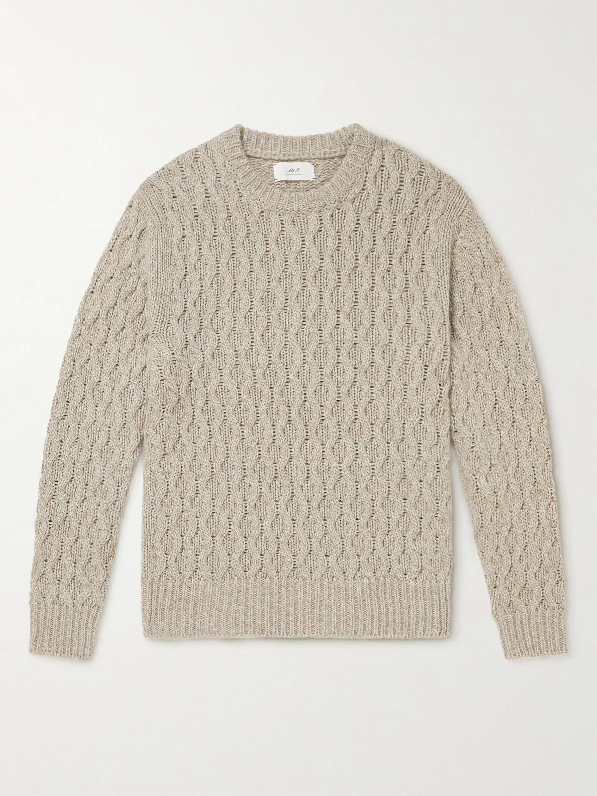 MR P. Slim-Fit Cable-Knit Alpaca-Blend Sweater