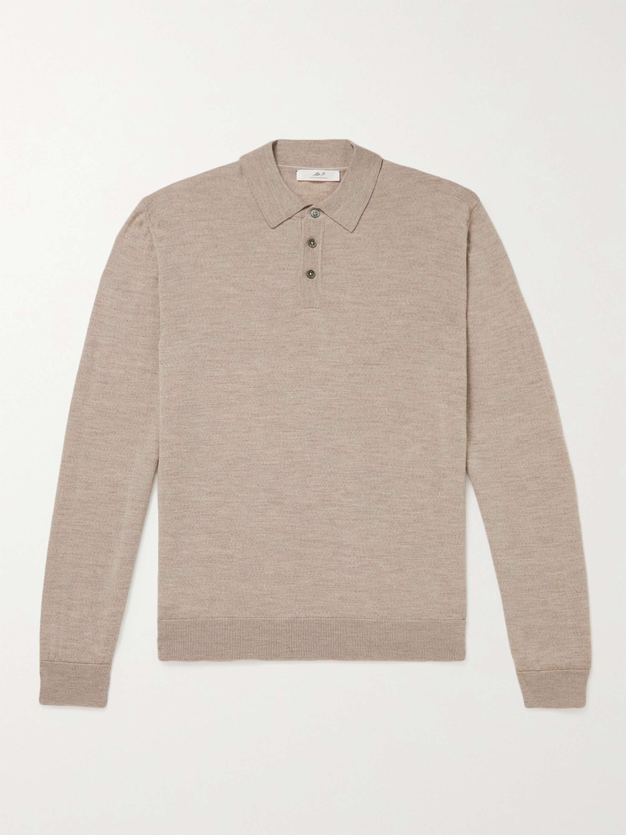 MR P. Slim-Fit Merino Wool Polo Shirt