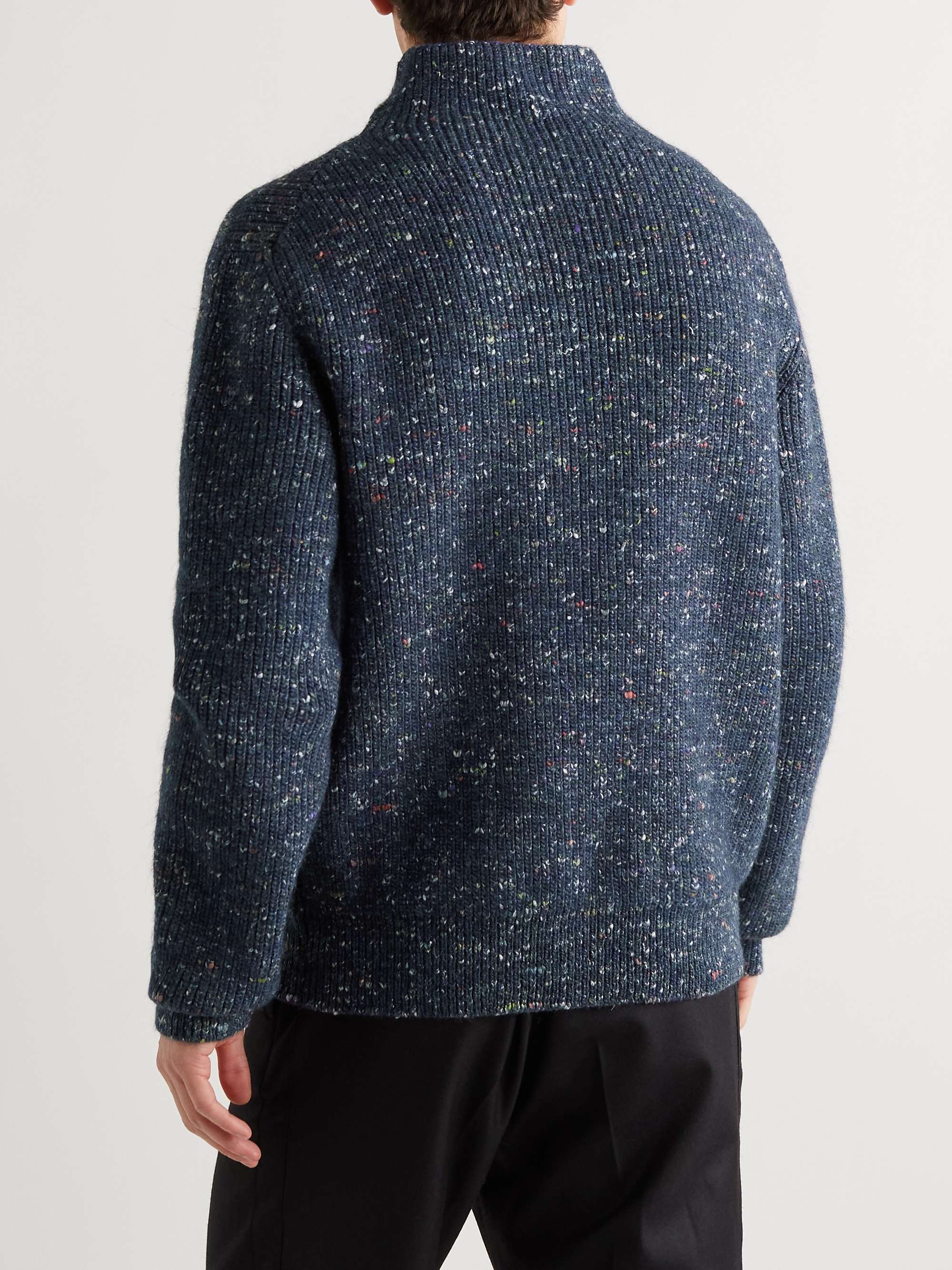 MR P. Ribbed Donegal Merino Wool-Blend Sweater