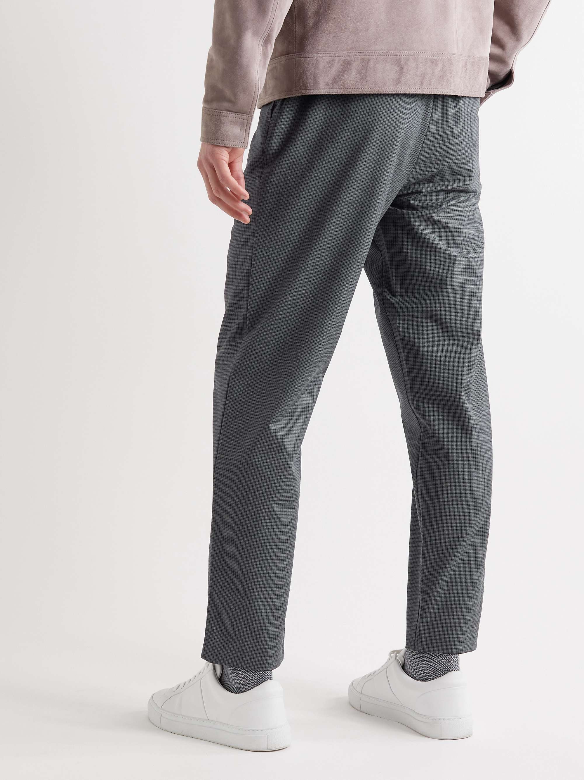 MR P. Slim-Fit Checked Virgin Wool and Cotton-Blend Trousers