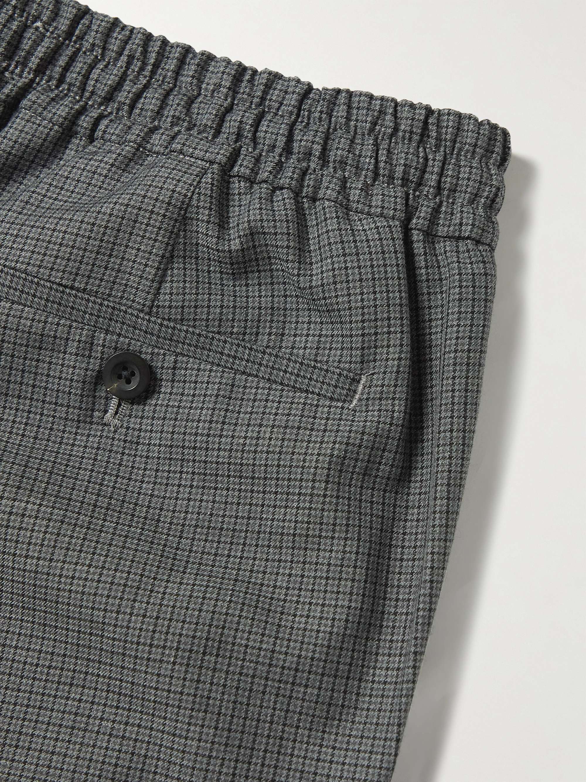 MR P. Slim-Fit Checked Virgin Wool and Cotton-Blend Trousers