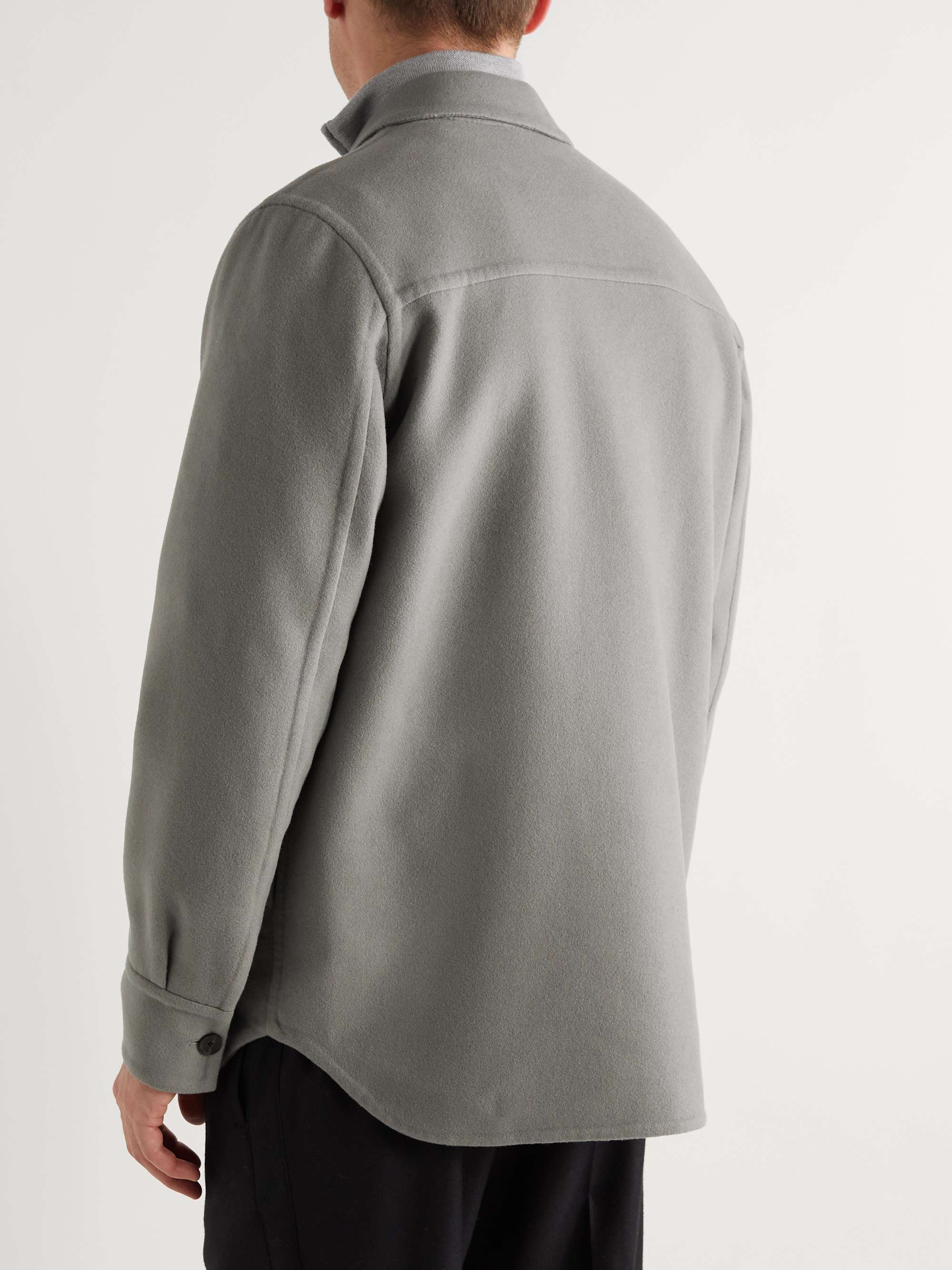 MR P. Cashmere and Virgin Wool-Blend Overshirt