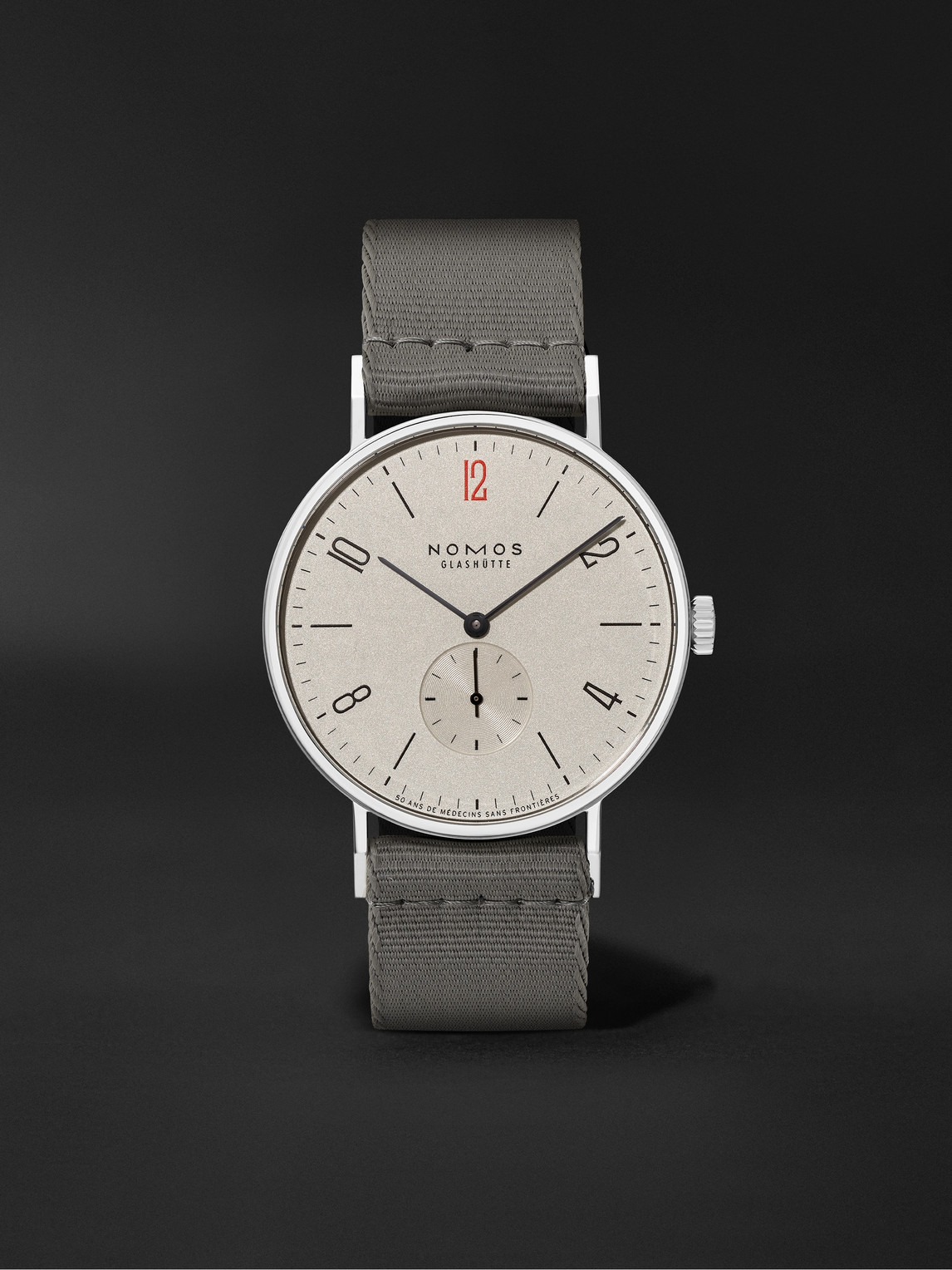 Nomos Glashütte Tangente 38 Limited Edition Hand-wound 37.5mm Stainless Steel And Canvas Watch, Ref. No. 165.s50 In Unknown