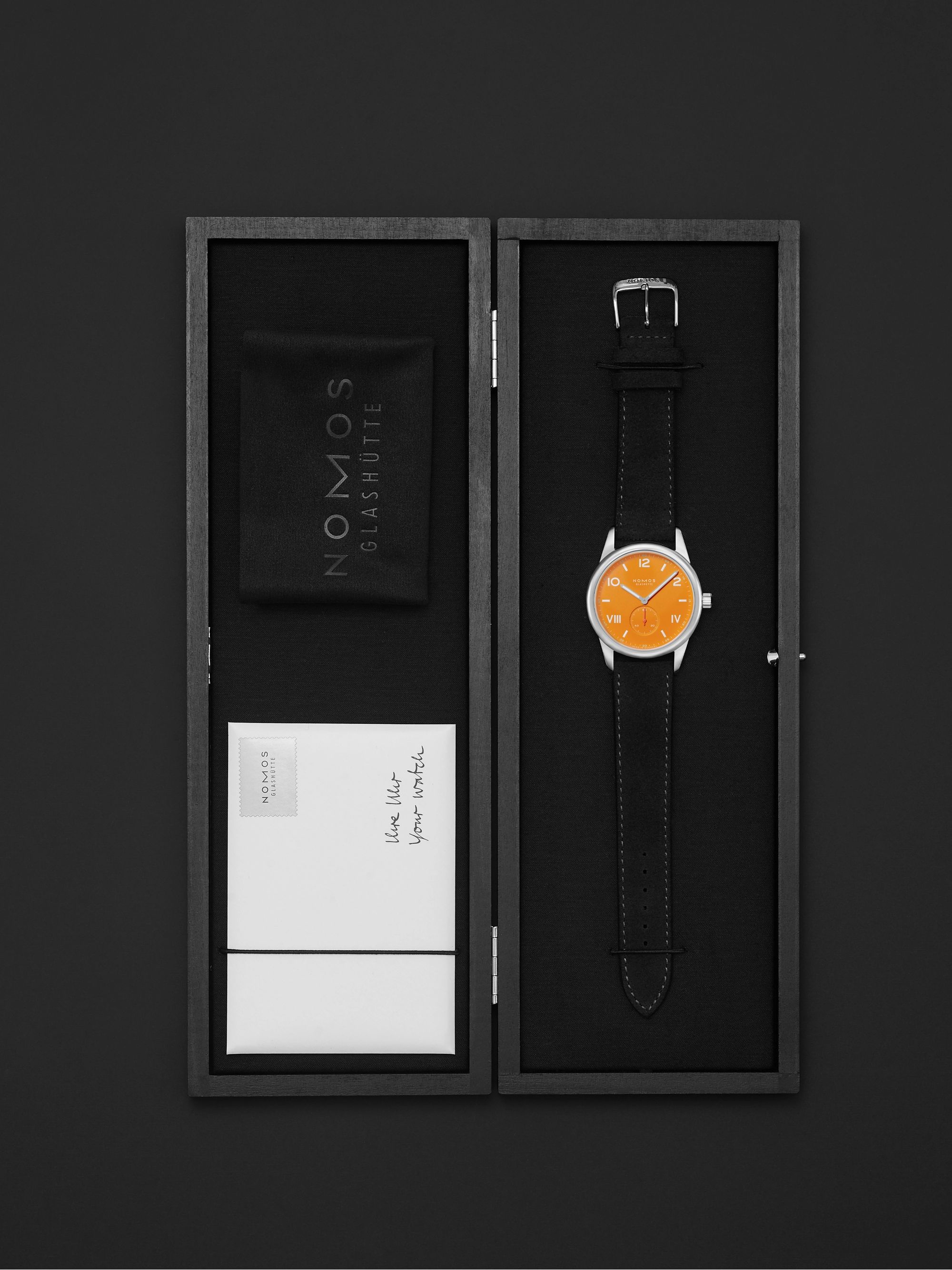 NOMOS GLASHÜTTE Club Campus Hand-Wound 38mm Stainless Steel and Leather Watch, Ref. No. 729