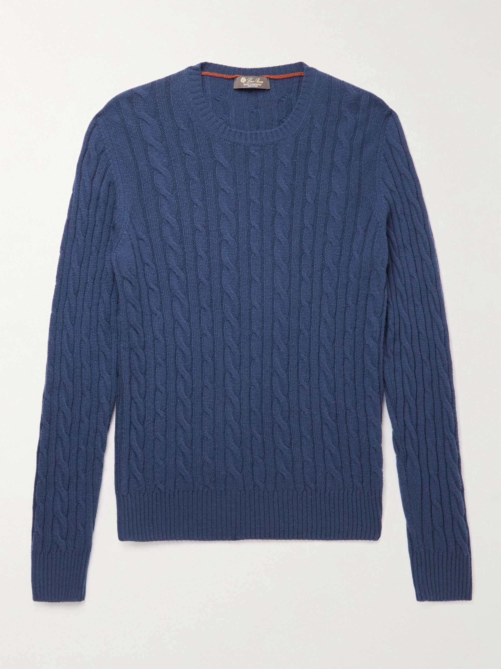 LORO PIANA Cable-Knit Baby Cashmere Sweater
