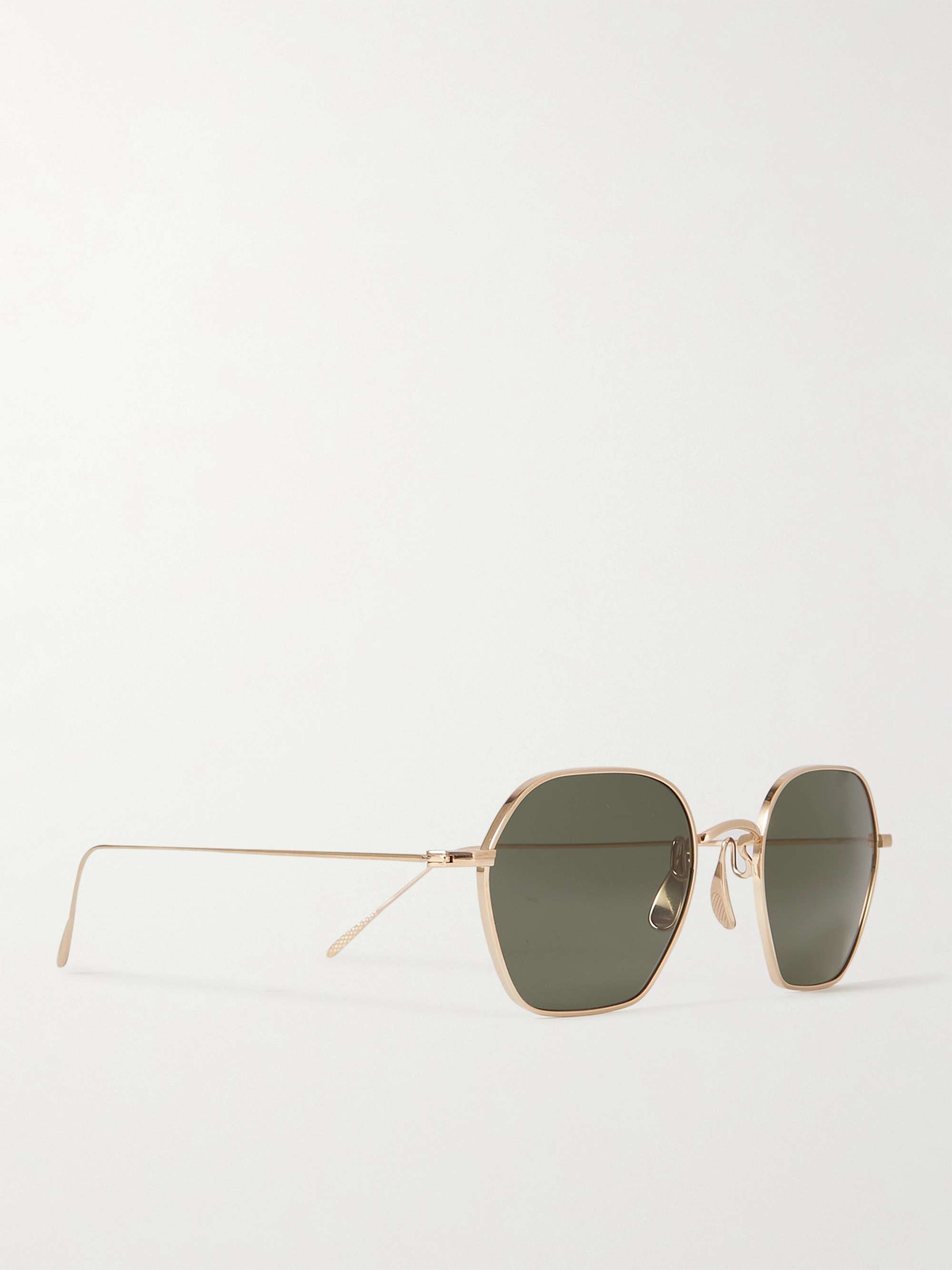 CUBITTS Plimsoll Round-Frame Gold-Tone Titanium Sunglasses