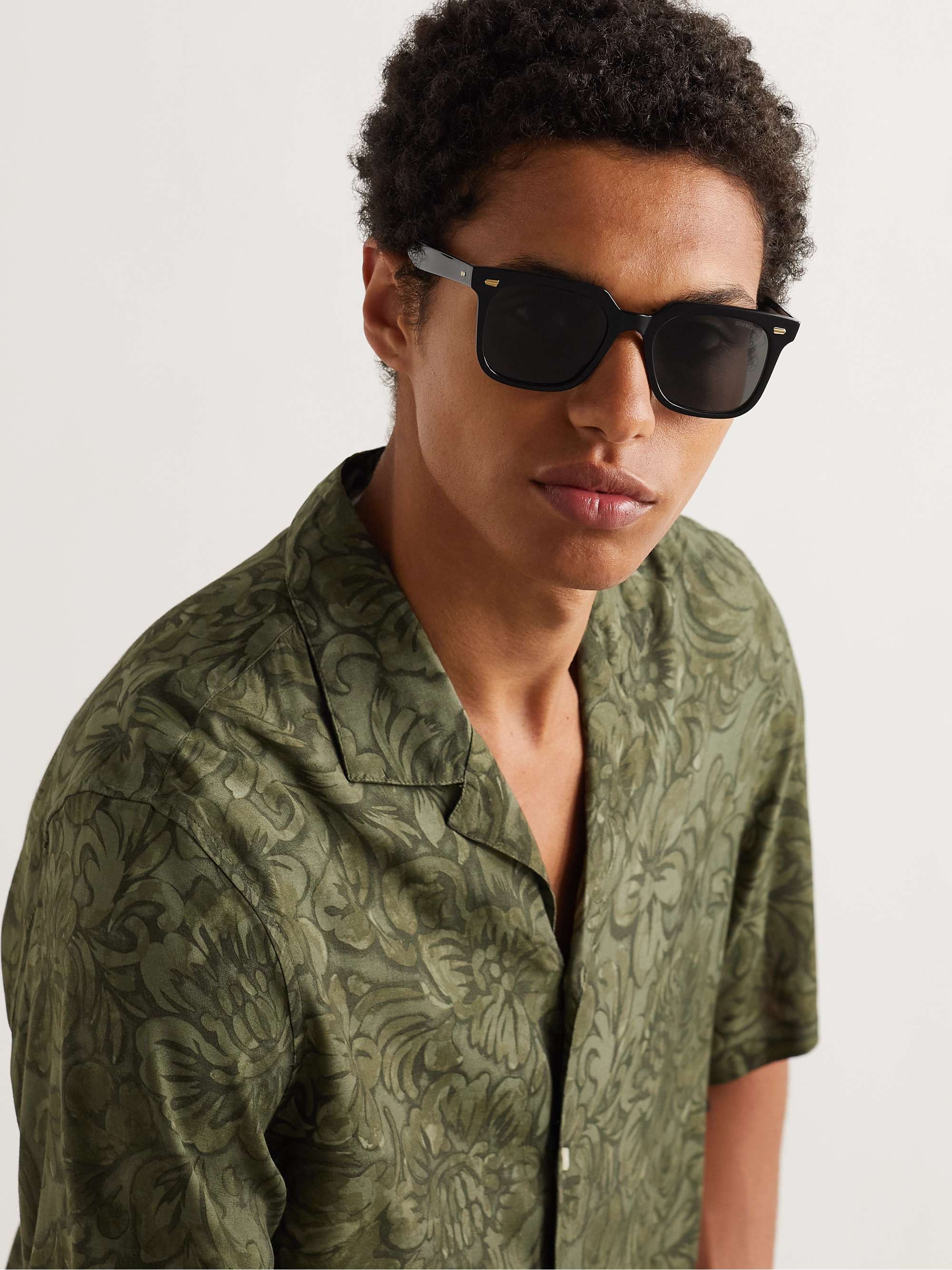 CUTLER AND GROSS 1387 Square-Frame Acetate Sunglasses