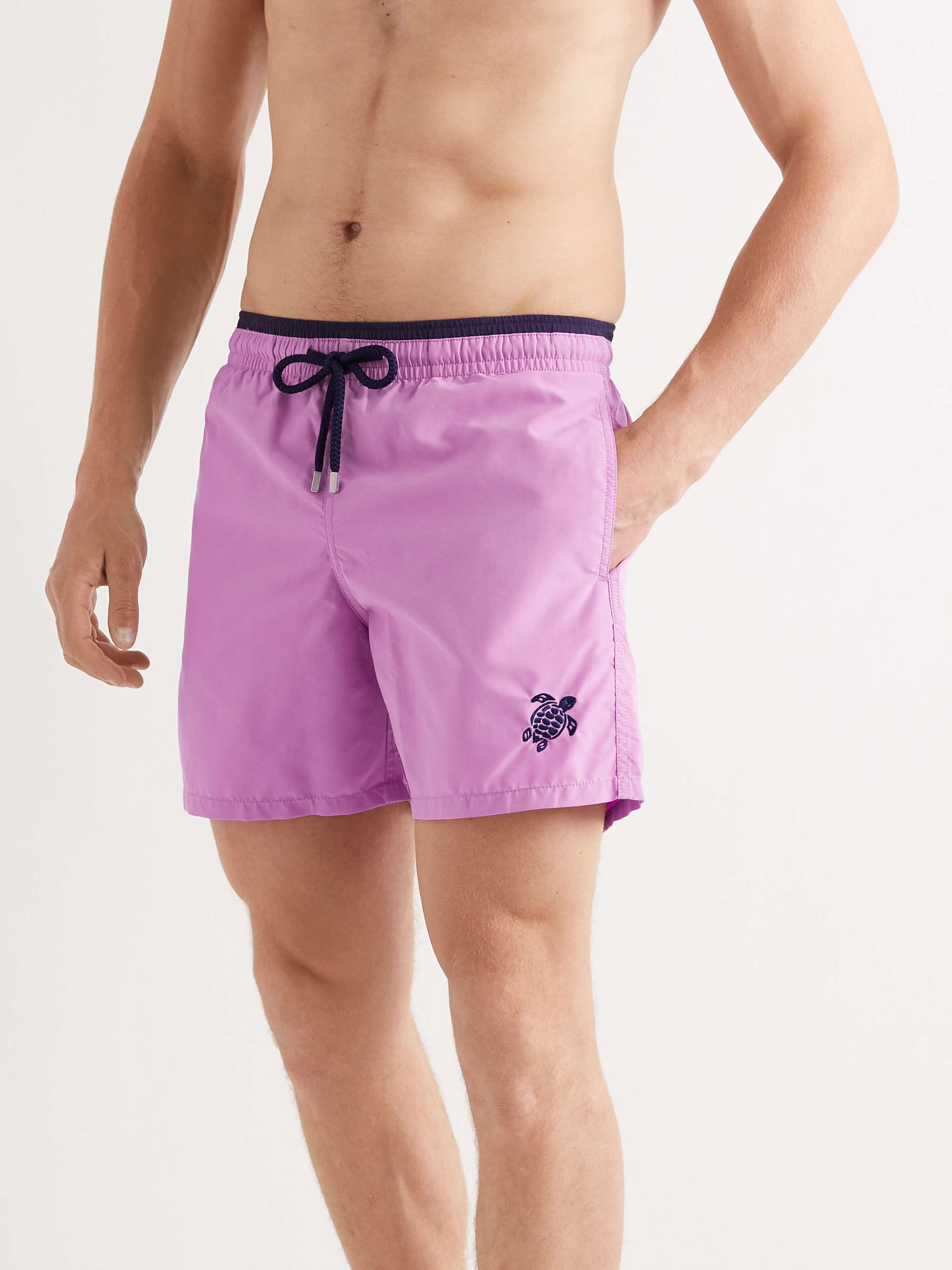 VILEBREQUIN Moka Mid-Length Embroidered Swim Shorts